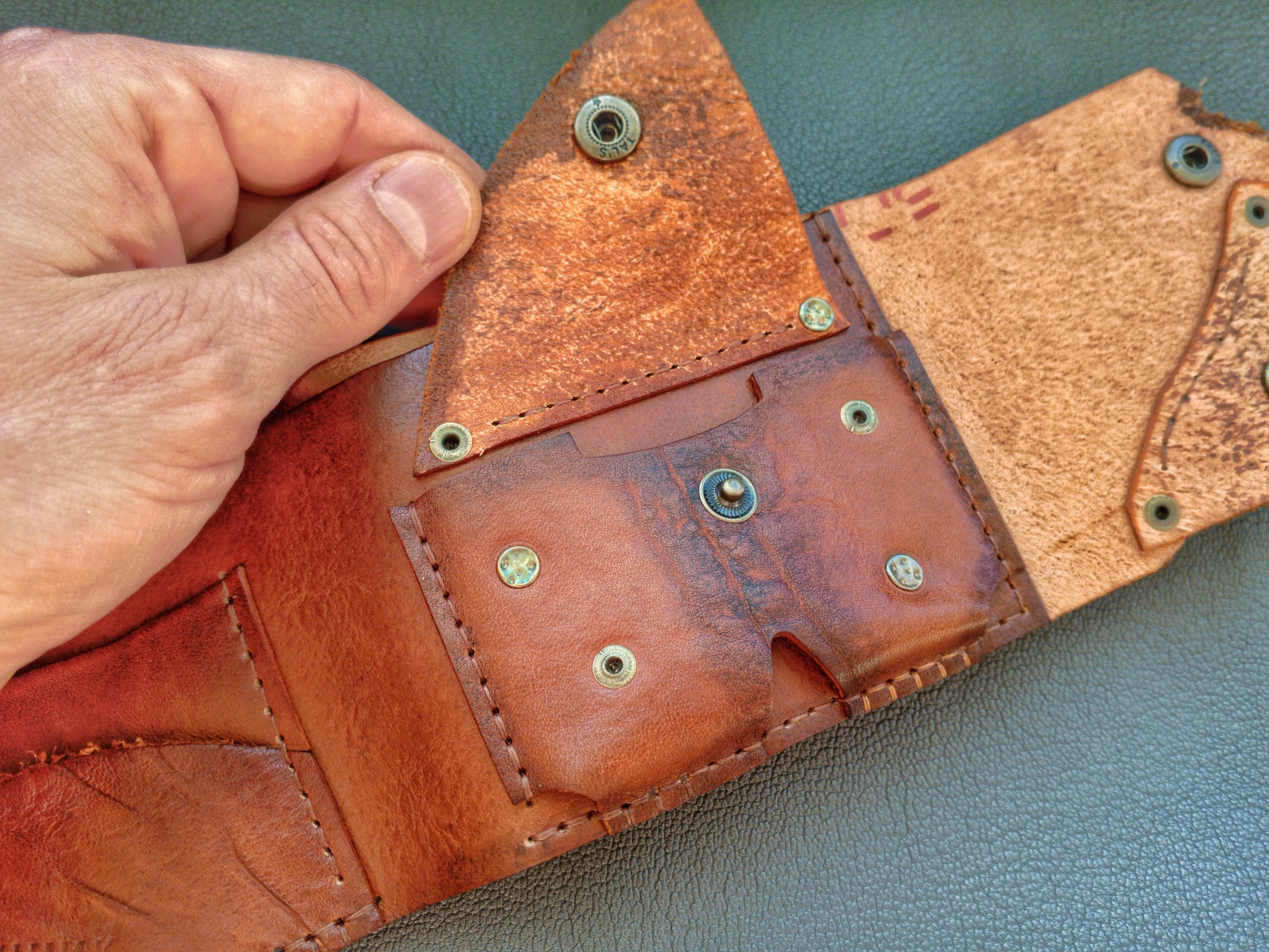 Men's wallet #76 - My, Handmade, Leather products, Natural leather, Hobby, Accessories, Sewing, Male, Wallet, Purse, Needlework, Leather, Needlework without process, Сумка, Работа мечты, Longpost