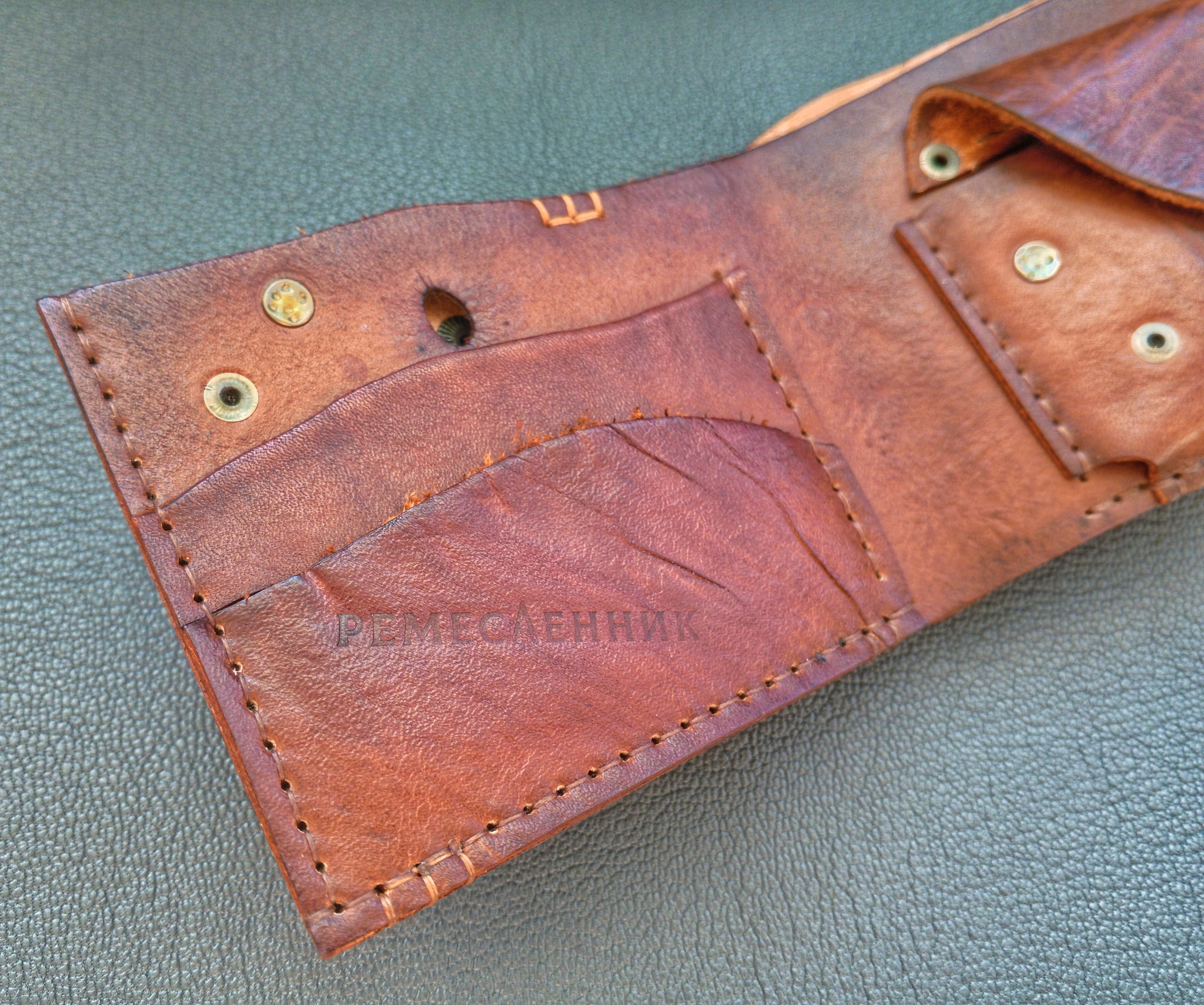 Men's wallet #76 - My, Handmade, Leather products, Natural leather, Hobby, Accessories, Sewing, Male, Wallet, Purse, Needlework, Leather, Needlework without process, Сумка, Работа мечты, Longpost