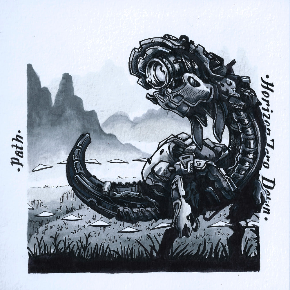 Inktober by Gamer for Gamers - My, Sketch, Inktober, Sketchbook, Liner, Gamers, Darkest dungeon, The hobbit, Horizon zero dawn, Sekiro: Shadows Die Twice, Gothic, Traditional art, Pen drawing, Sketch, Self-taught artist, Artist, Longpost