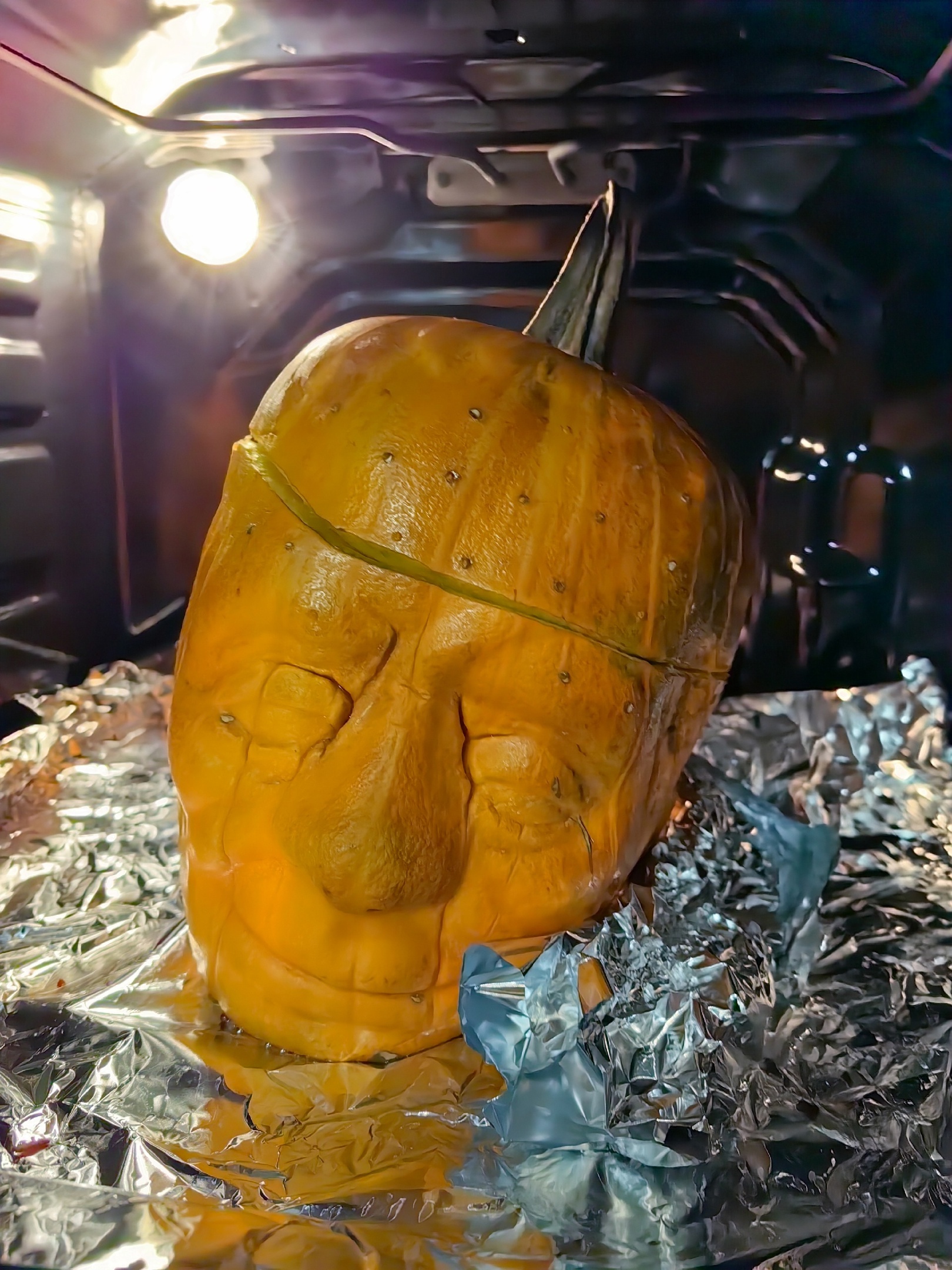 Frank's Head Baked with Giant Onion - My, Vegetables, Pumpkin, Recipe, Cooking, Men's cooking, Kripota, Video, Vertical video, Longpost