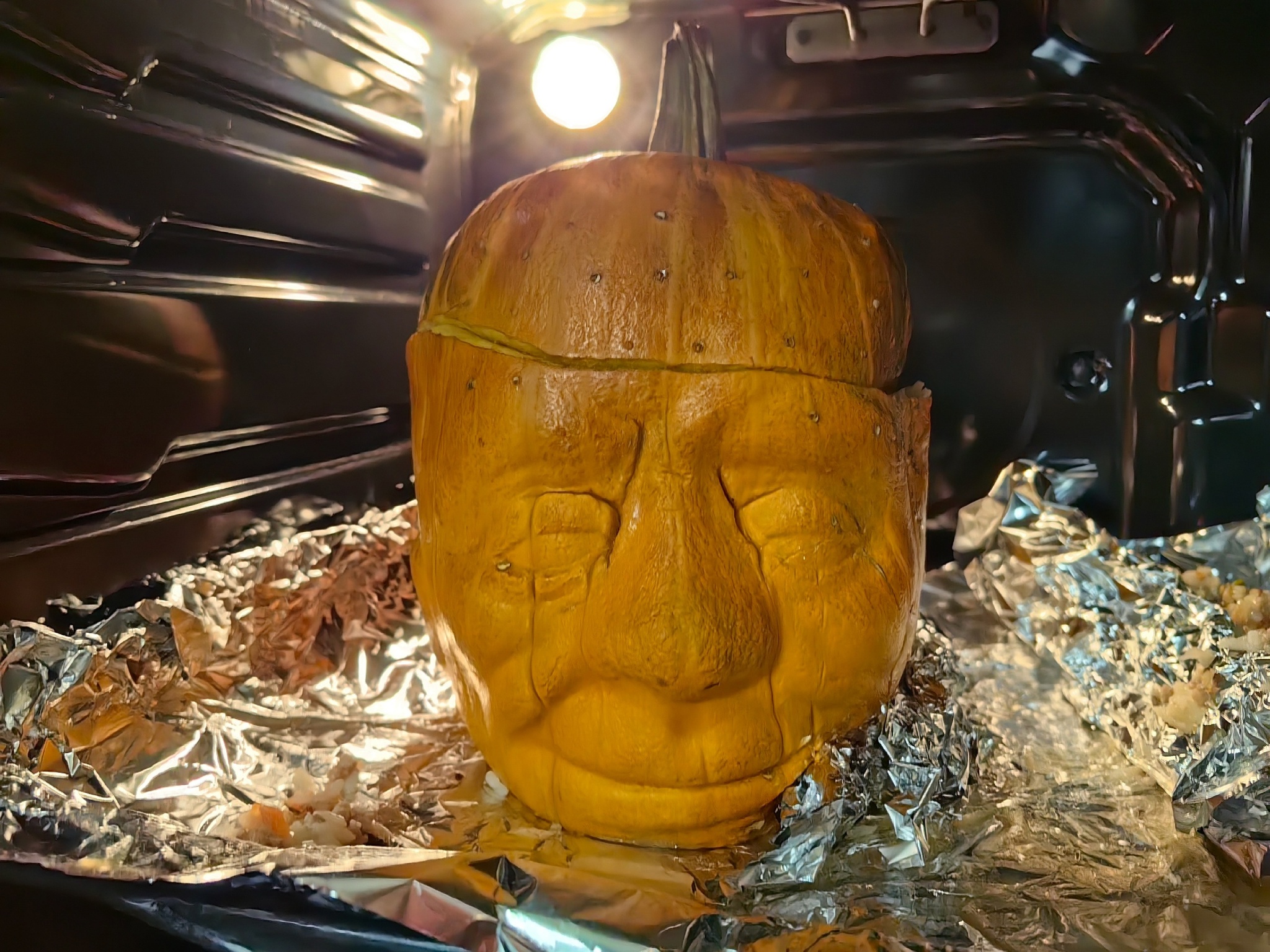 Frank's Head Baked with Giant Onion - My, Vegetables, Pumpkin, Recipe, Cooking, Men's cooking, Kripota, Video, Vertical video, Longpost