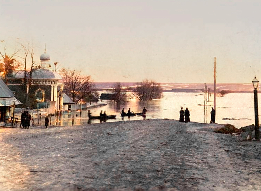 Amazing and interesting photographs of the Moscow region from the times of pre-revolutionary Russia. 20 colorized photographs. Part II - My, Historical photo, Old photo, History, Local history, Cities of Russia, Colorization, 19th century, 20th century, Moscow region, Российская империя, Zaraysk, Kolomna, Yegoryevsk, Odintsovo, Podolsk, Serpukhov, Longpost