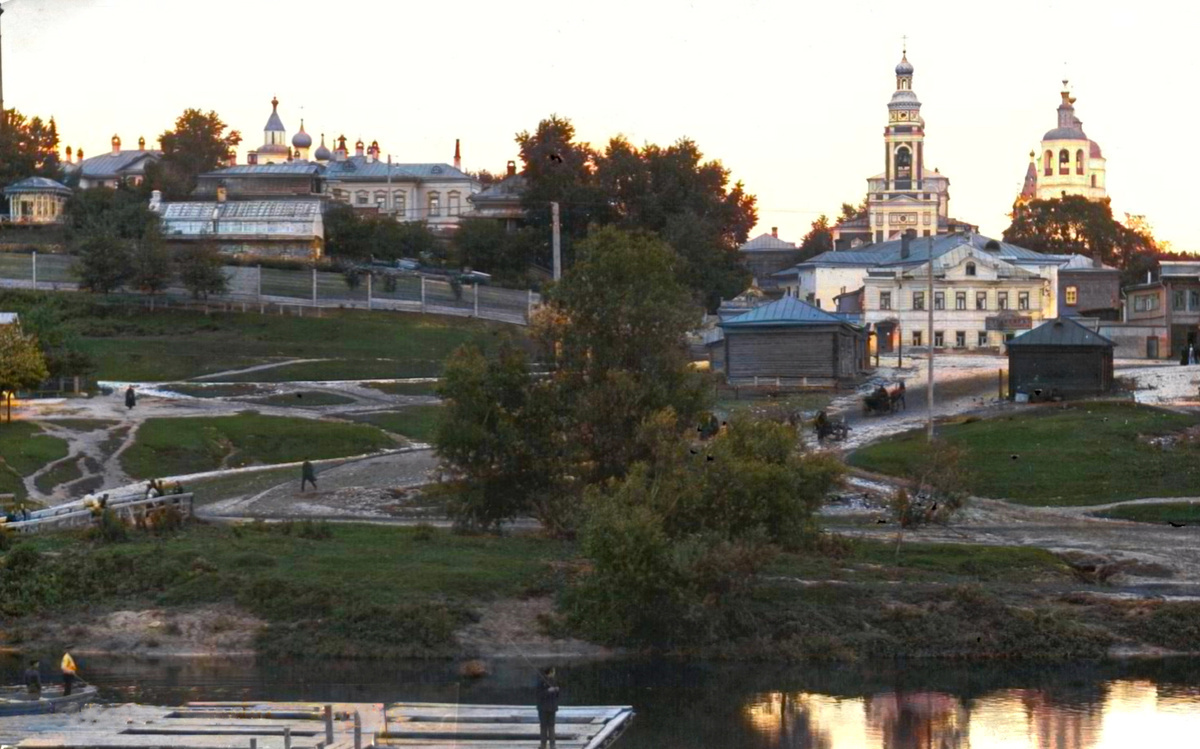 Amazing and interesting photographs of the Moscow region from the times of pre-revolutionary Russia. 20 colorized photographs. Part II - My, Historical photo, Old photo, History, Local history, Cities of Russia, Colorization, 19th century, 20th century, Moscow region, Российская империя, Zaraysk, Kolomna, Yegoryevsk, Odintsovo, Podolsk, Serpukhov, Longpost