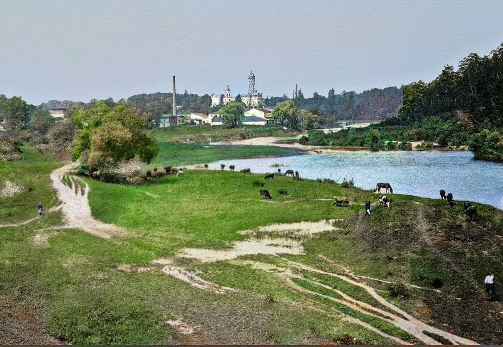 Amazing and interesting photographs of the Moscow region from the times of pre-revolutionary Russia. 20 colorized photographs. Part II - My, Historical photo, Old photo, History, Local history, Cities of Russia, Colorization, 19th century, 20th century, Moscow region, Российская империя, Zaraysk, Kolomna, Yegoryevsk, Odintsovo, Podolsk, Serpukhov, Longpost