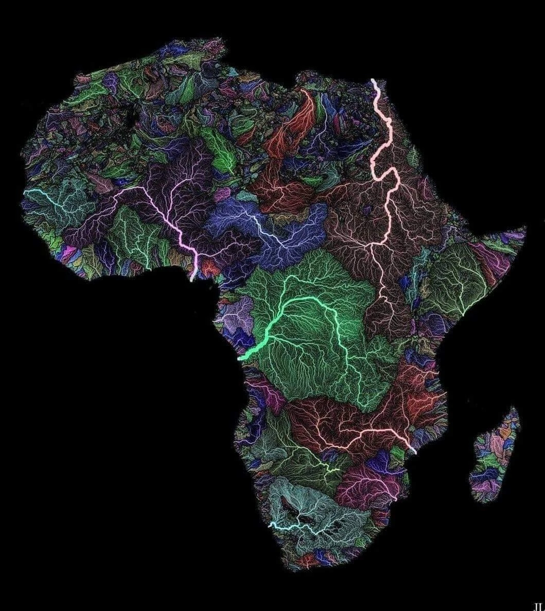 River basins of Africa - Johannesburg, River, Africa, Repeat