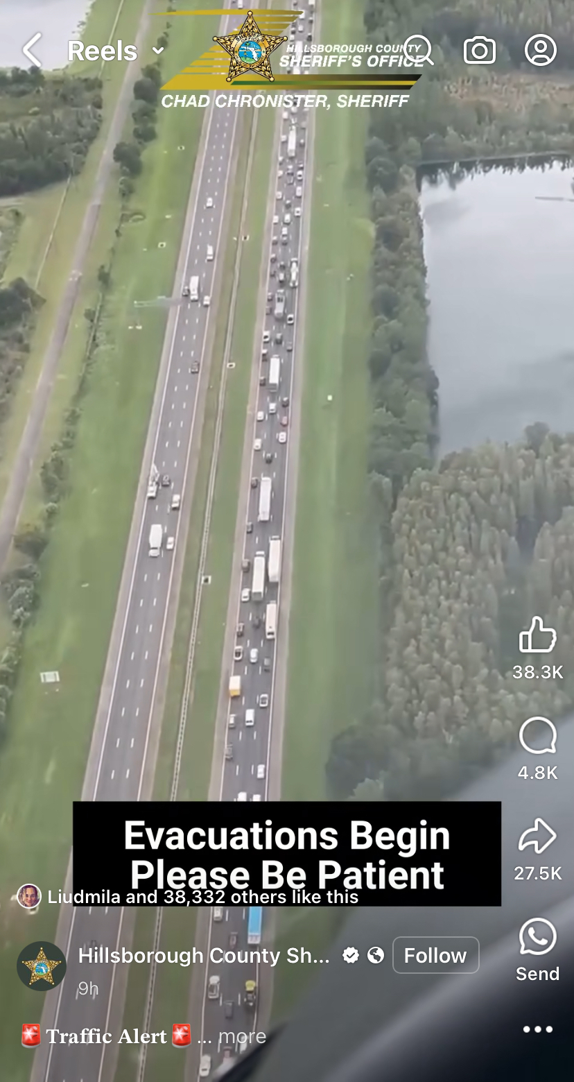 How the US Prepares for Hurricanes or Milton is Heading for Florida Right Now - My, Hurricane, Element, USA, Weather, Natural disasters, Florida, Flood, Longpost, Screenshot, The photo