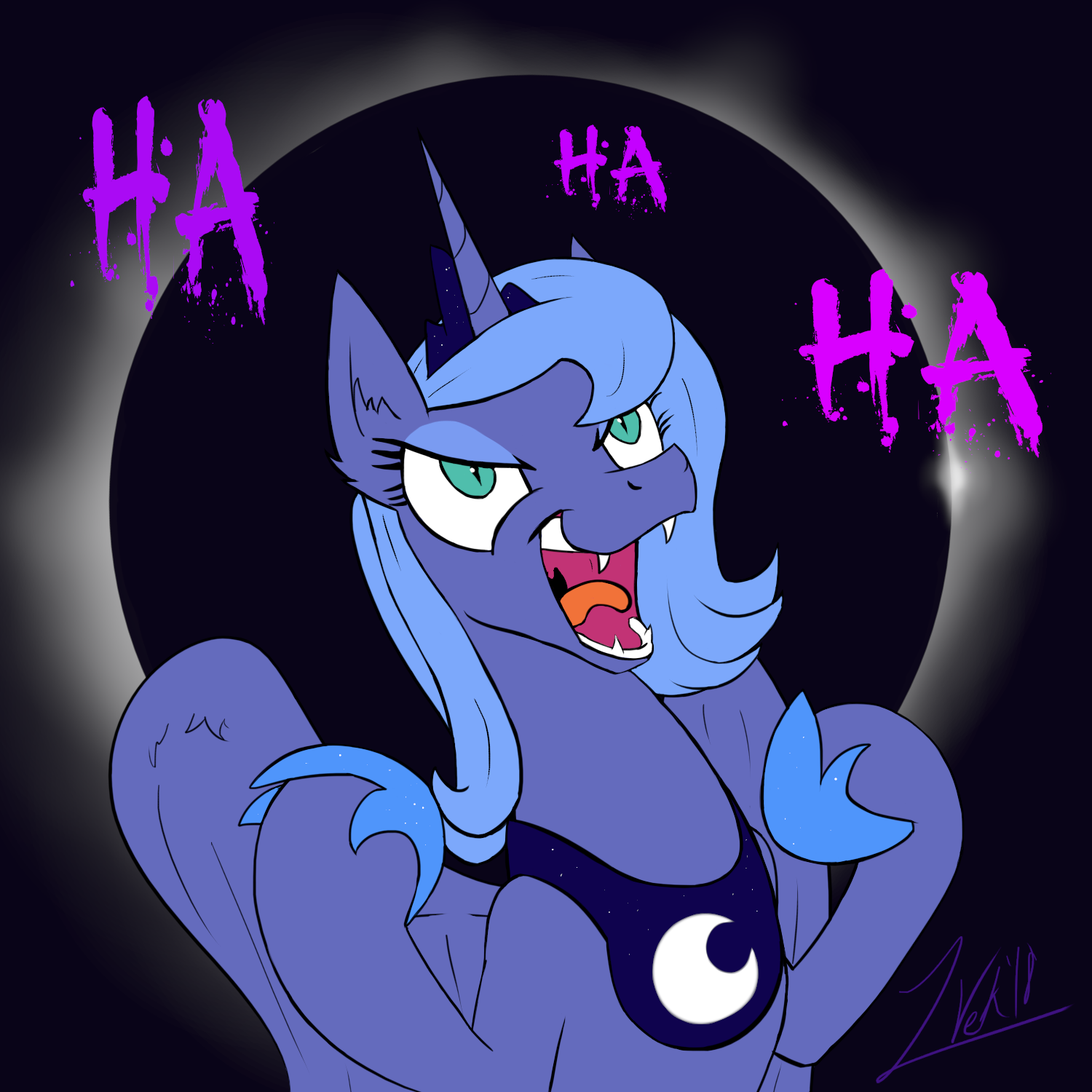 This night will last until the end of time! Ha-ha-ha! - My little pony, Princess luna, MLP season 1