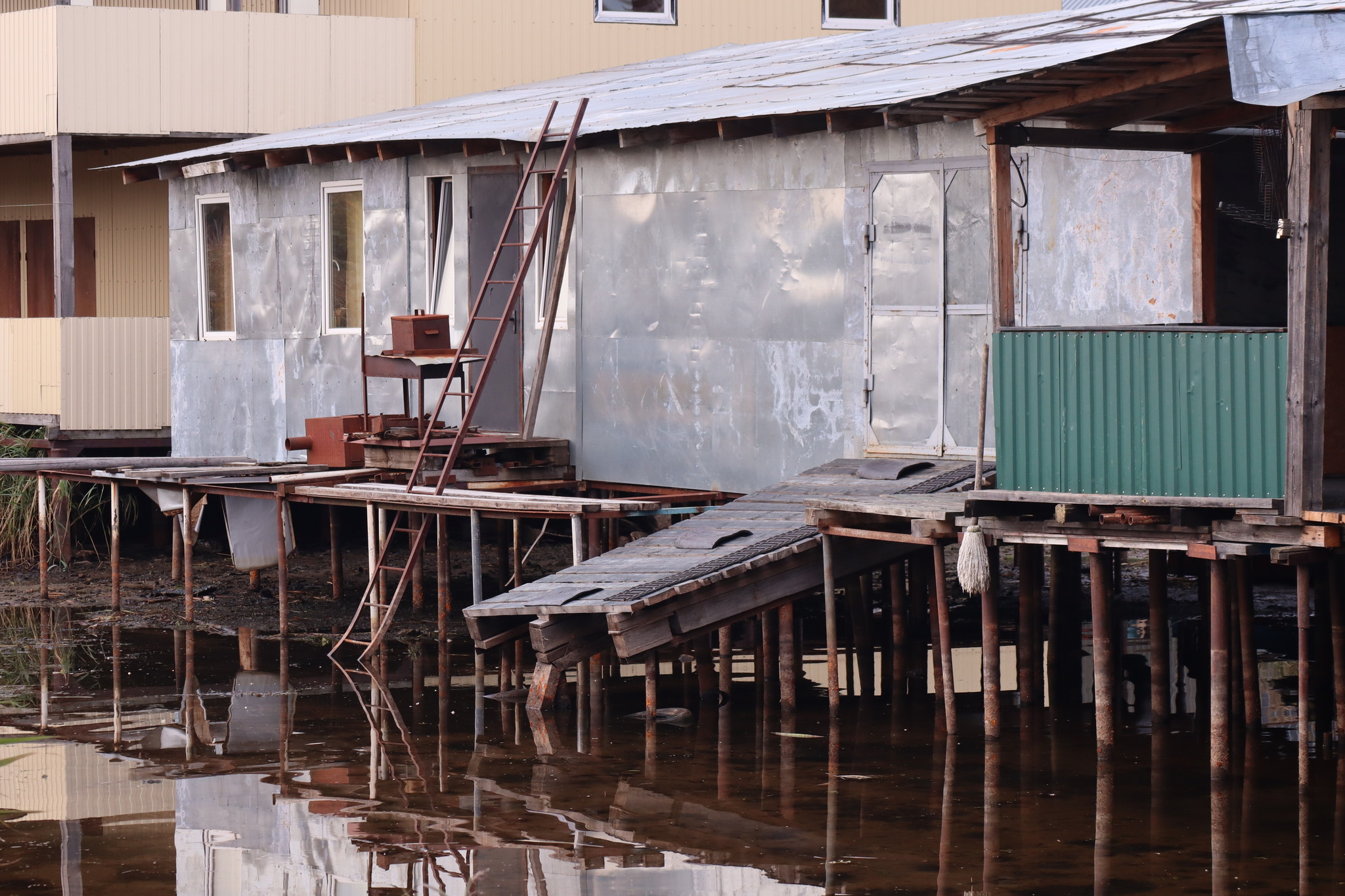 A girl from Tinder said she was interested in Vietnam. I decided to invite her to my home right away. - My, Tourism, Urbanphoto, The photo, Vietnam, Swamp, A boat, Boat, Village, Humor, Black humor, Berth, Acquaintance, Fishing, Longpost