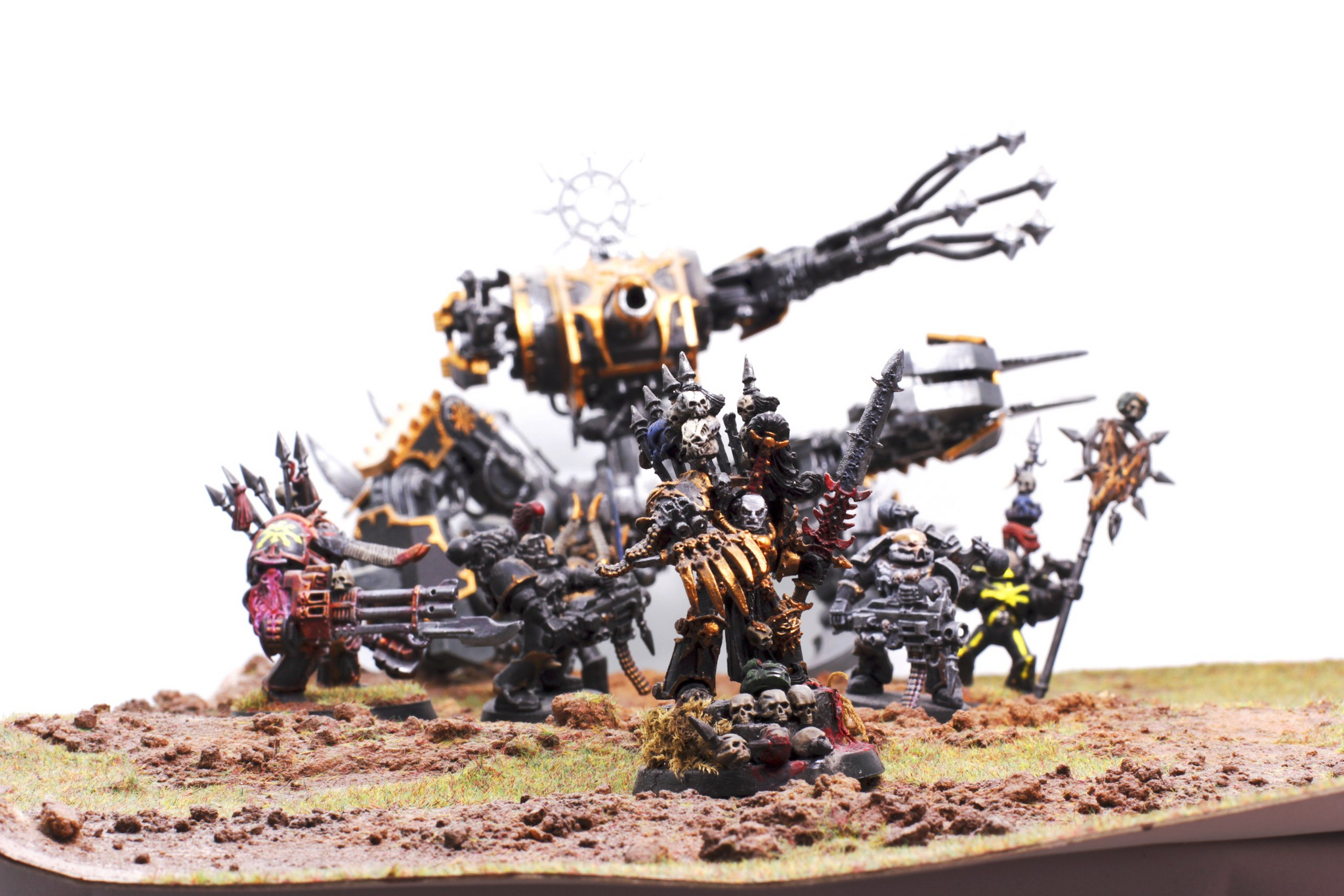 Warhammer 40k (Chaos Undivided) - Моё, Warhammer 40k, Warhammer, Chaos Terminator, Chaos Space marines, Wh miniatures, Орки, Длиннопост