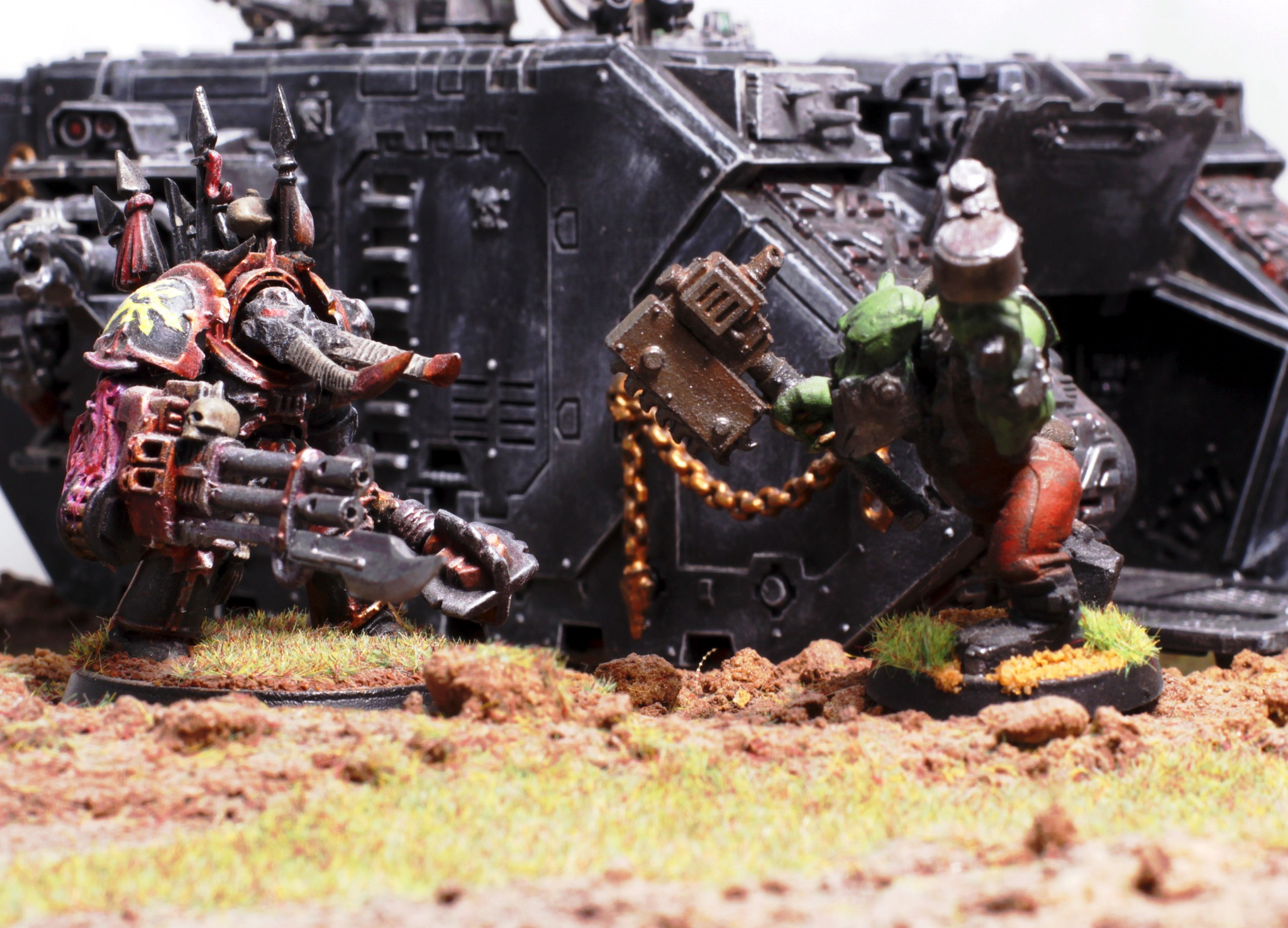 Warhammer 40k (Chaos Undivided) - Моё, Warhammer 40k, Warhammer, Chaos Terminator, Chaos Space marines, Wh miniatures, Орки, Длиннопост