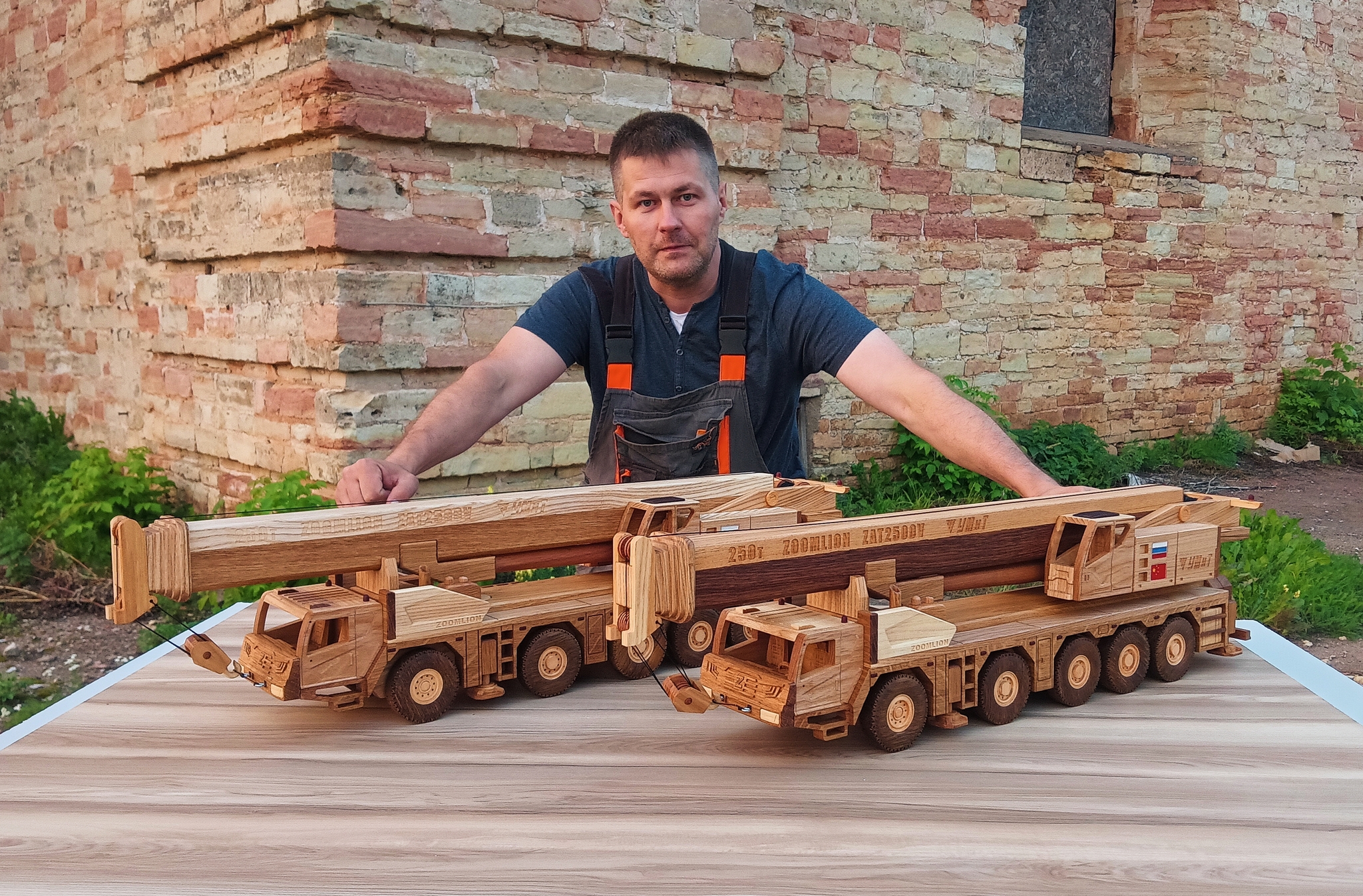 Zoomlion Wooden Truck Crane - My, Workshop, Wooden Toys, Wood products, Video, Longpost