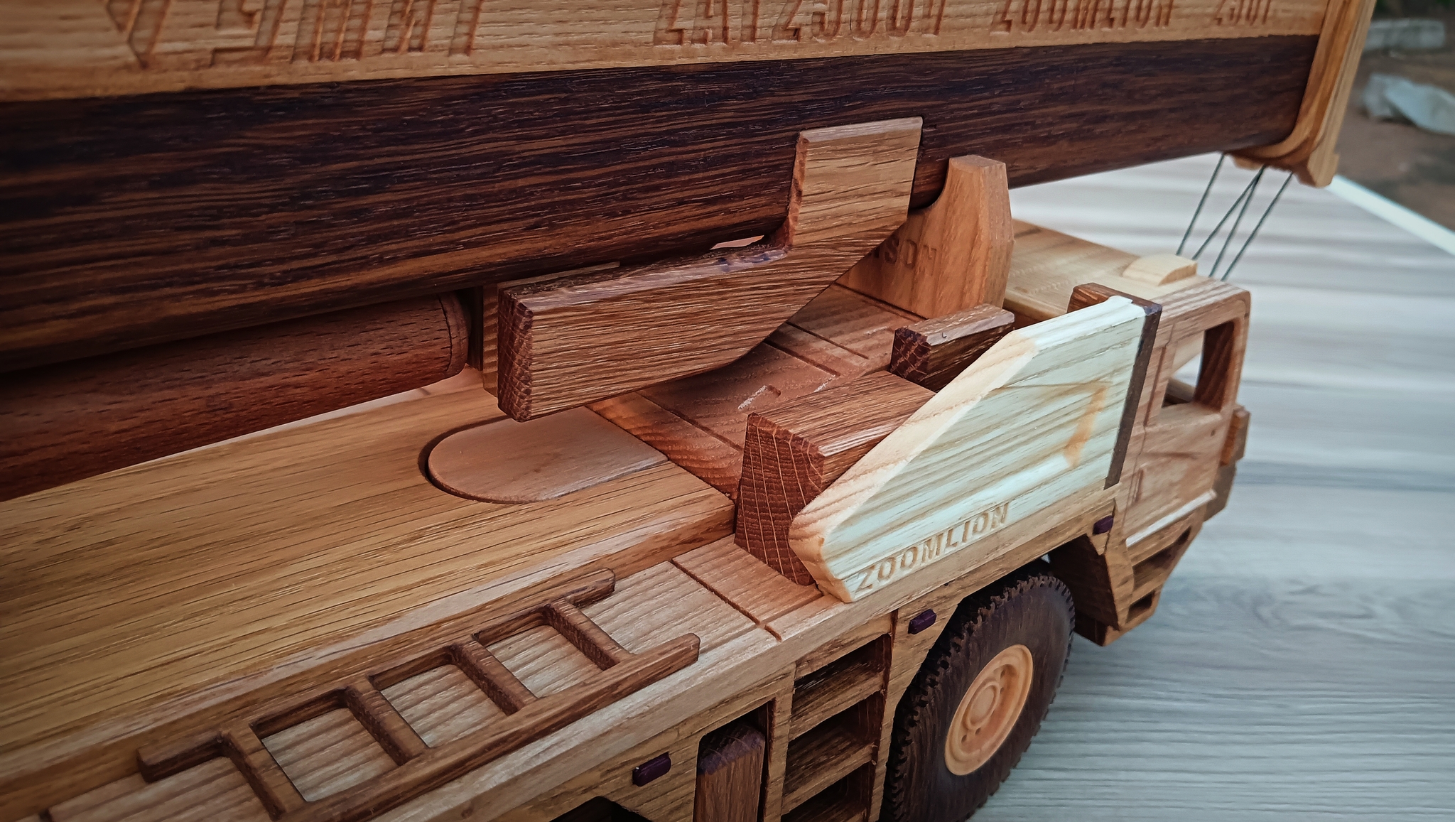 Zoomlion Wooden Truck Crane - My, Workshop, Wooden Toys, Wood products, Video, Longpost