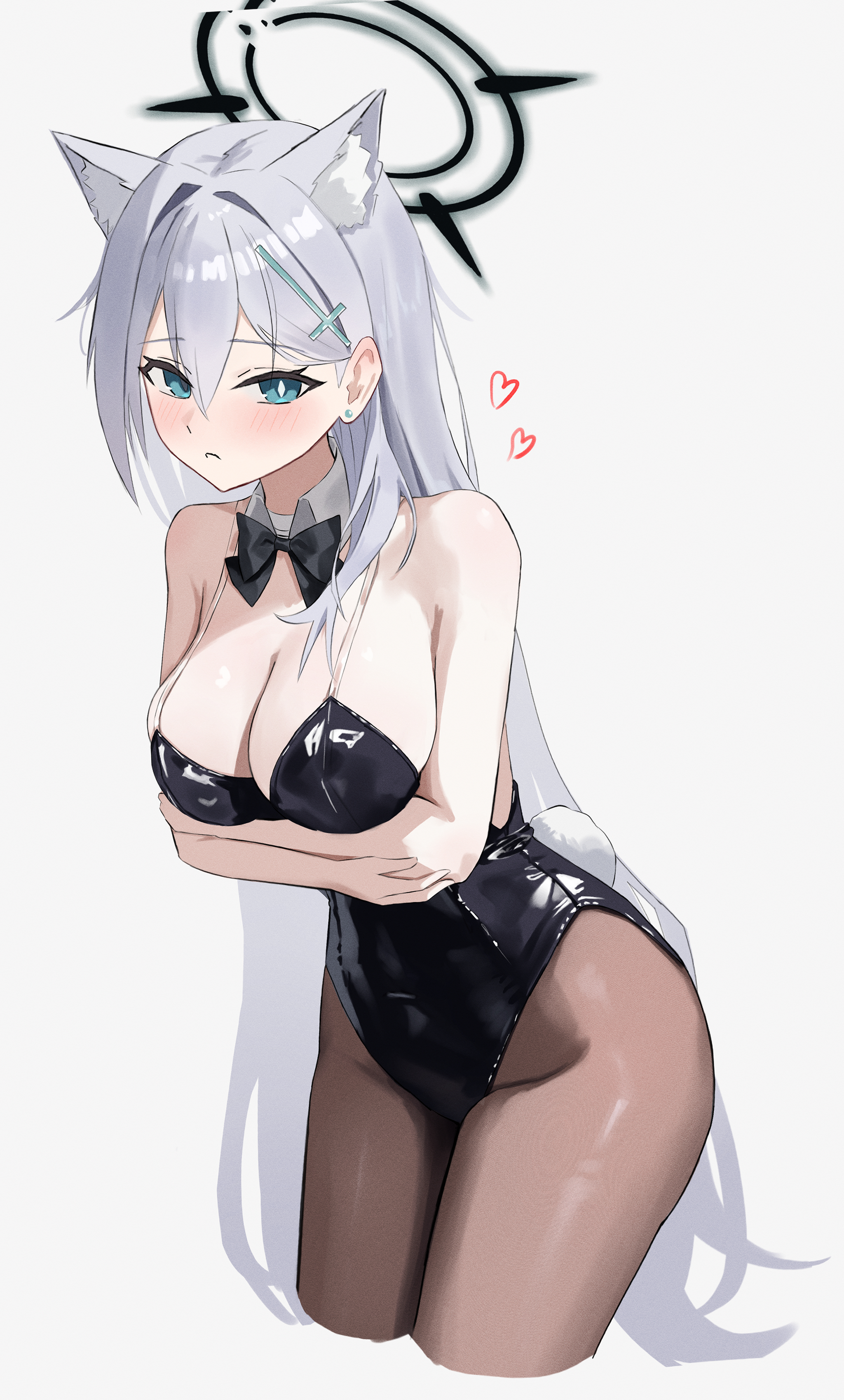 Shiroko - Anime art, Anime, Blue archive, Shiroko Terror, Animal ears, Bunnysuit