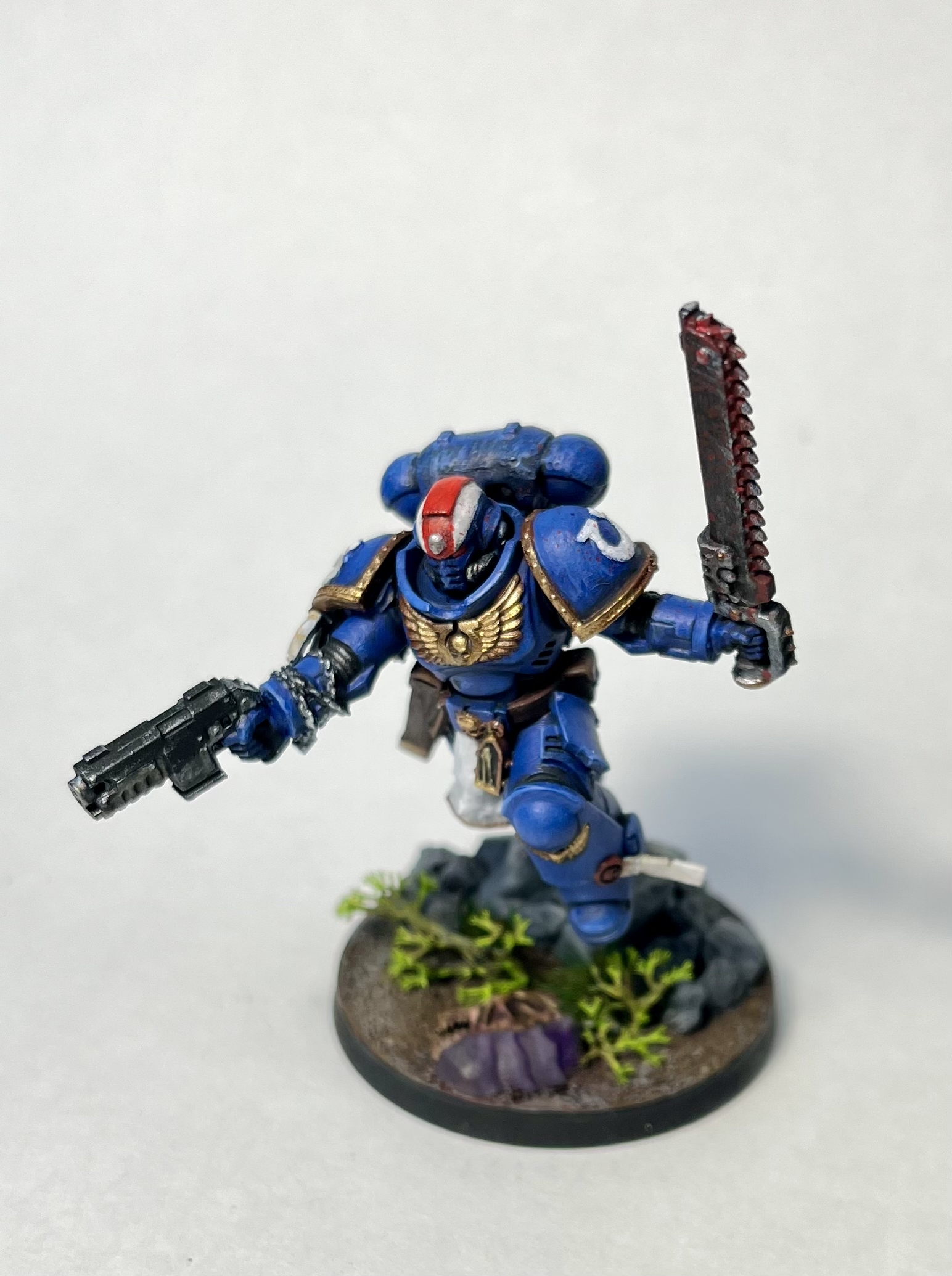 Let's continue painting - My, Warhammer 40k, Warhammer, Modeling, Space Marine, Miniature, Painting miniatures, Longpost