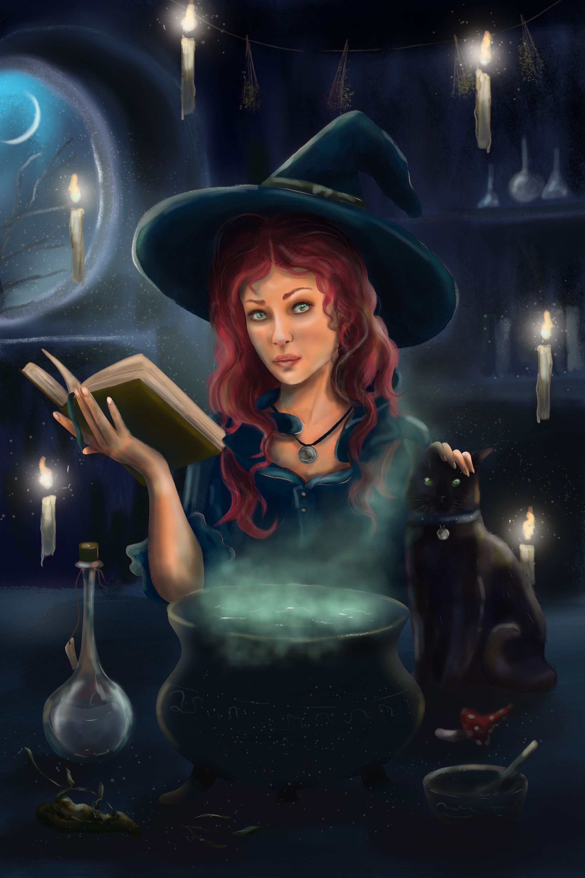 Let's get acquainted! - My, Artist, Digital drawing, Art, Witches, Illustrations, Illustrator, Longpost