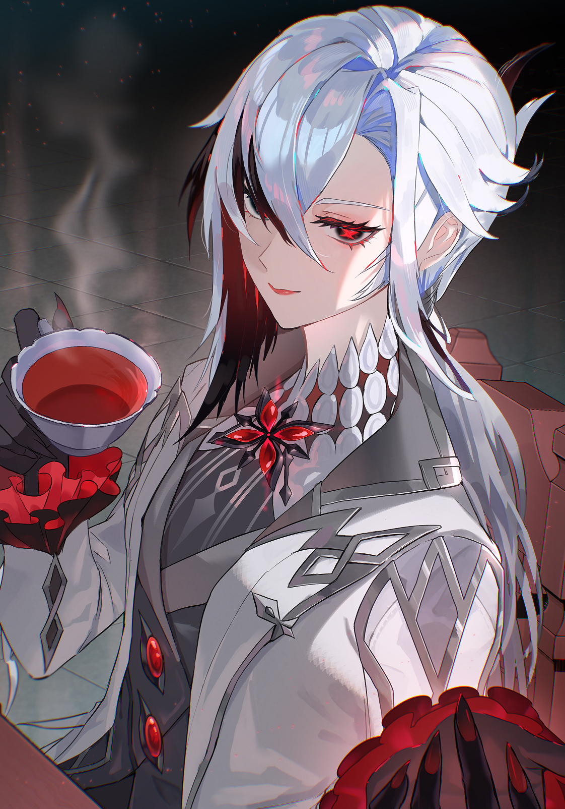 Have some tea with your dad - Anime, Anime art, Arlecchino (Genshin Impact), Genshin impact