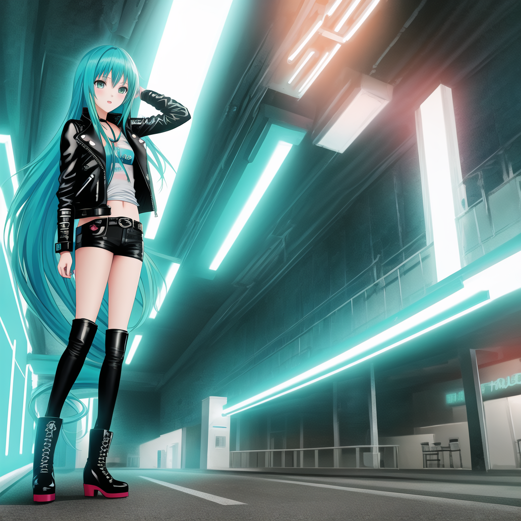 Neon Abyss - Anime art, Anime, Stable diffusion, Neural network art, Longpost