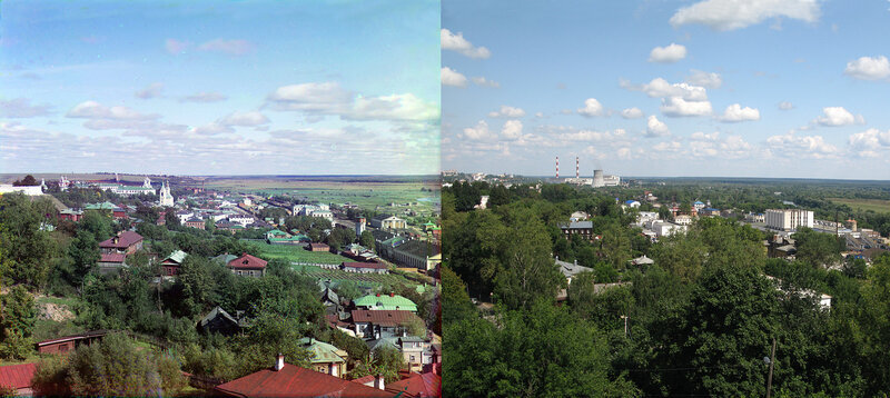 Vladimir in 1911 and a hundred years later - Vladimir city, Cities of Russia, Prokudin-Gorsky, The photo, Architecture, Temple, sights, Travel across Russia, History, Longpost