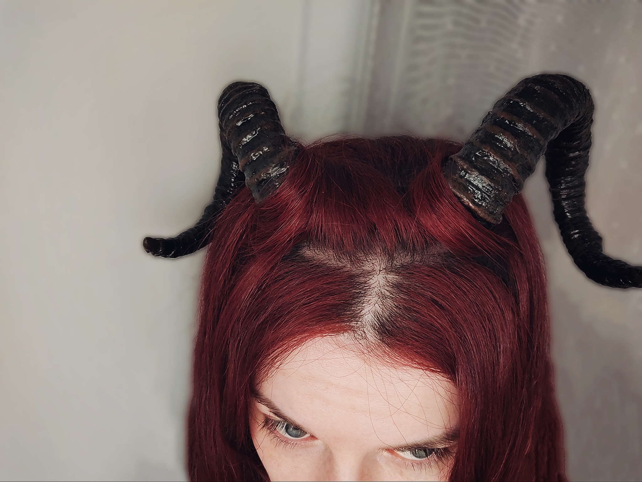 DIY Halloween Antlers - My, Needlework with process, Horns, Girl with Horns, With your own hands, Friday tag is mine, Crafts, Fantasy, From improvised means, Halloween, Longpost, Halloween costume