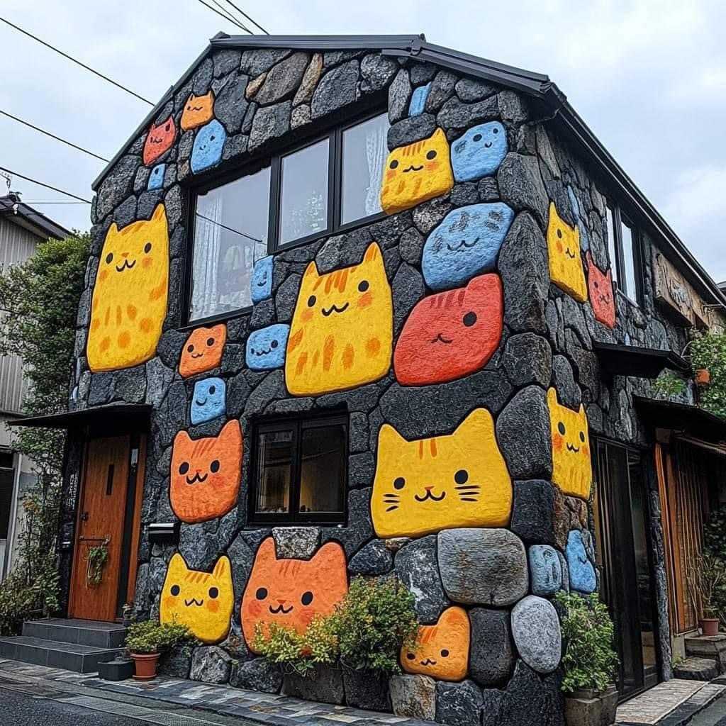 Cat House - cat, Neural network art