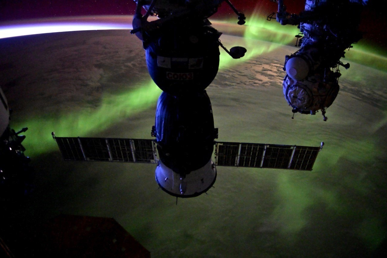 Cosmonaut Ivan Vagner showed what the northern lights look like from space - My, Space, ISS, Космонавты, Polar Lights