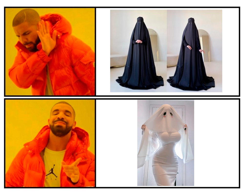 Simple choice - Humor, Islam, Religion, Niqab, Burka, Drake, Memes, Choice, Drake