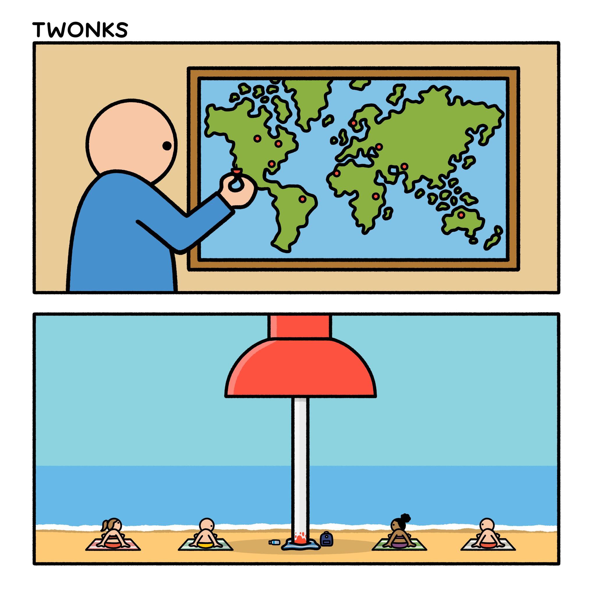 Joke - Comics, Snelse, World map, Pin, People