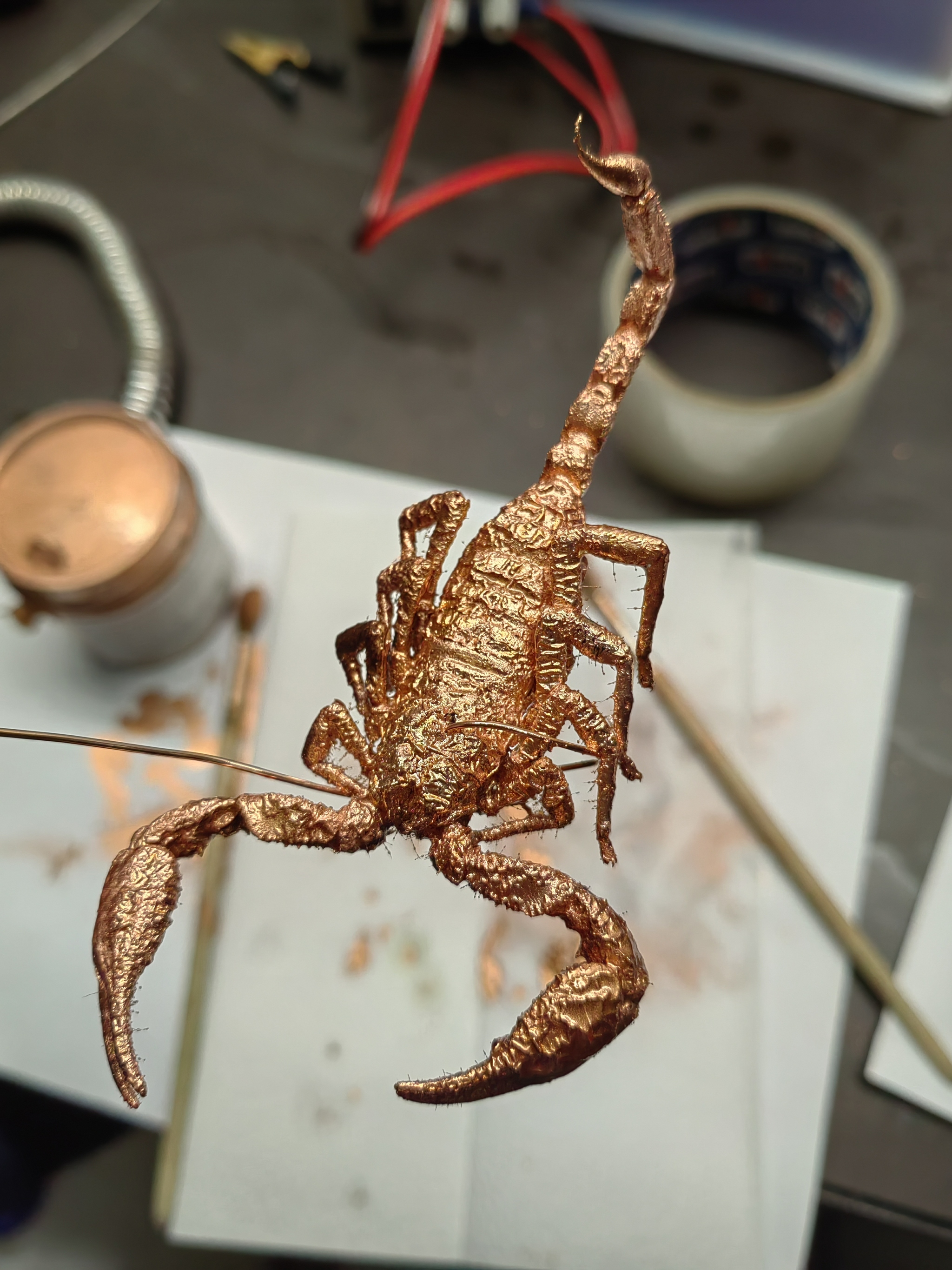 I didn't succeed! Working with a scorpion - My, Chemistry, Experiment, Electroplating, Galvanoplastics, Scorpions, Longpost