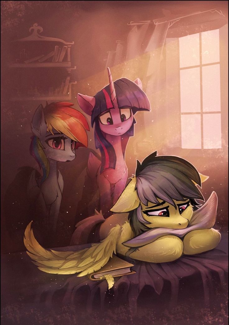 Когда нет вдохновения... - My Little Pony, Арт, Twilight sparkle, Rainbow Dash, Daring Do