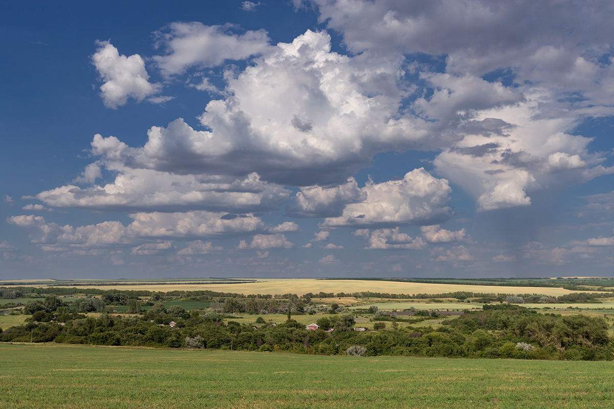 Clouds over the farm - My, Rostov region, Farm, Steppe, Landscape