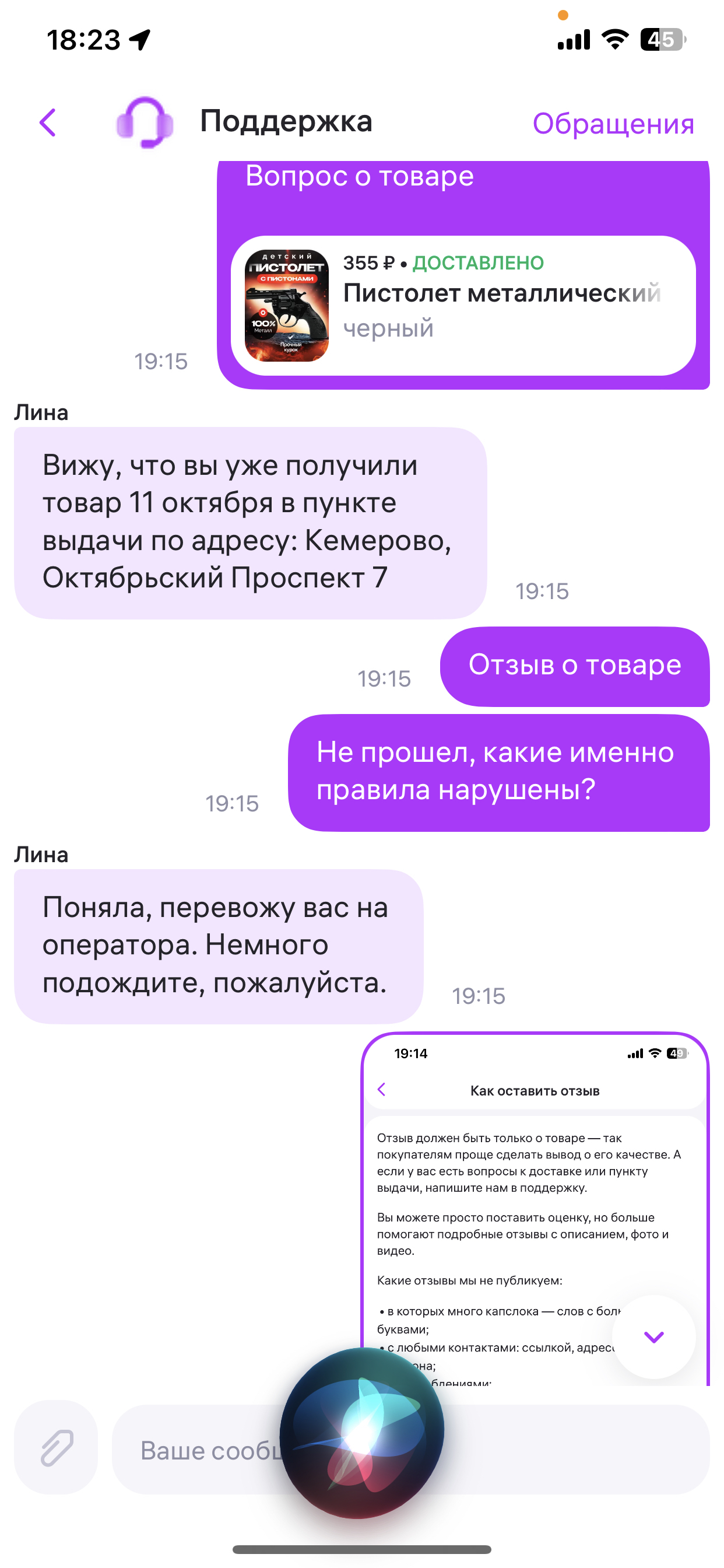 Blocked review - My, Удаление, Wildberries, Review, Online shopping, Pistols, Longpost