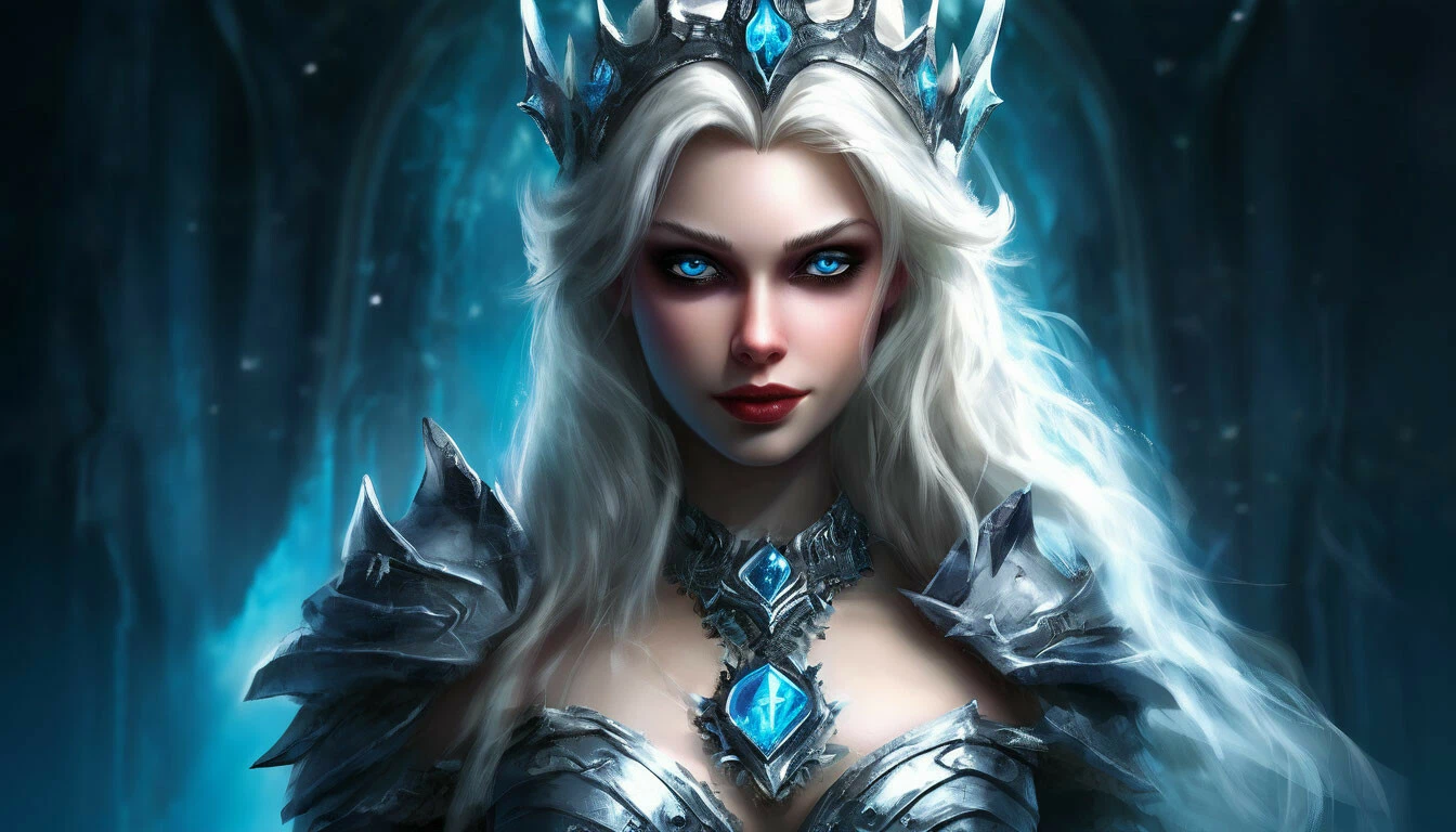 Lich Queen Elsa - My, Crossover, Masterpiece (Yandex), Walt disney company, Cold heart, Elsa, Warcraft, Neural network art