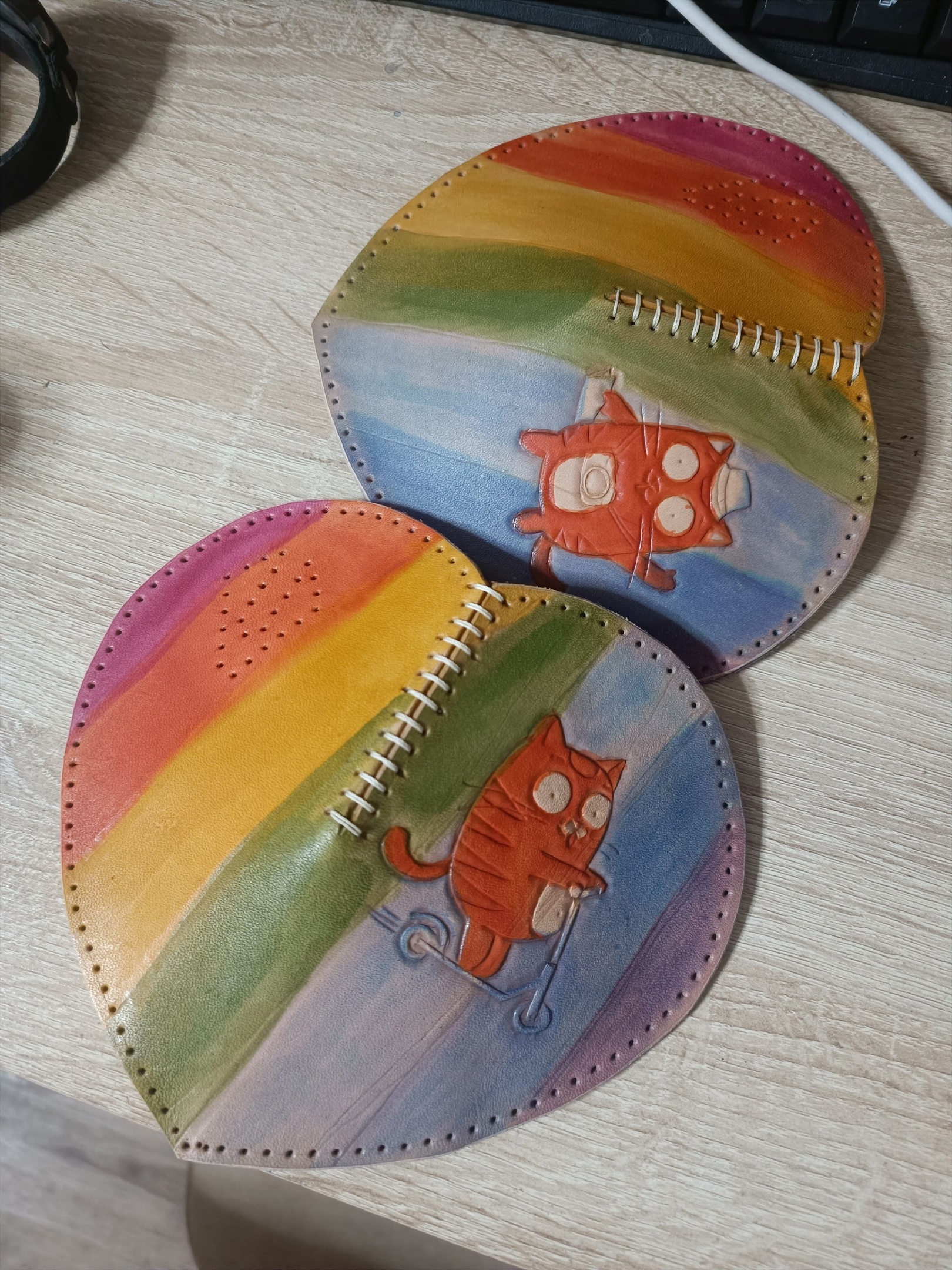 Children are the most interesting customers) - My, Needlework with process, Sewing, Master, Friday tag is mine, Сумка, Embossing on leather, Milota, Children, Parents and children, Longpost