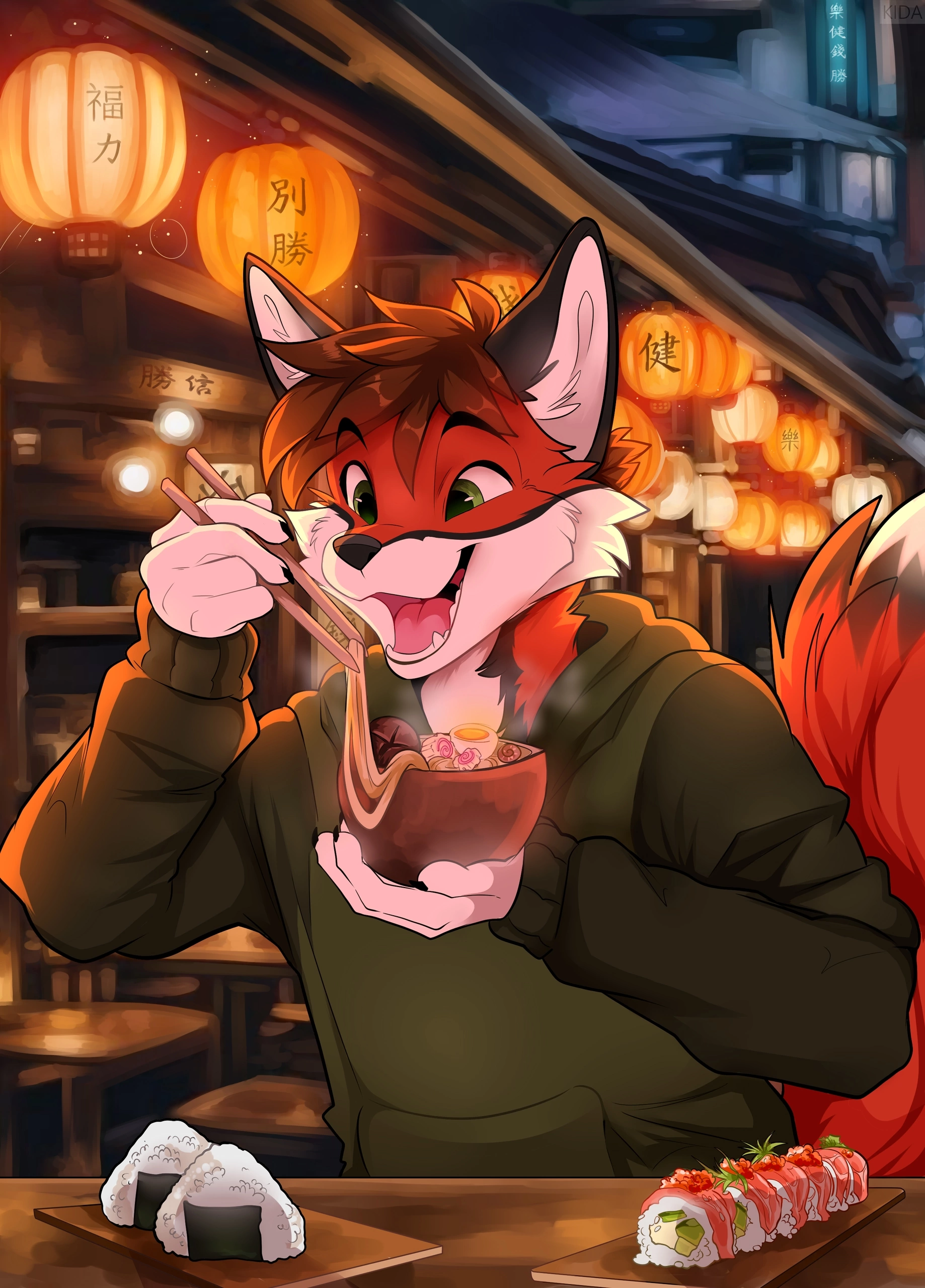 Dinner - Furry, Kida, Furry fox, Furry canine, Food, Furry art, Art, VKontakte (link)