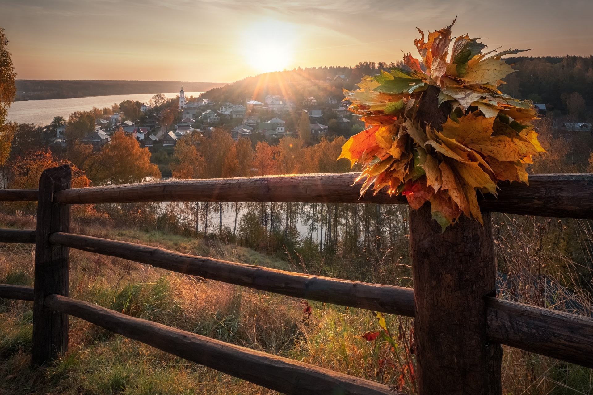 Golden Ples - Ples, The photo, Town, Ivanovo, Autumn, beauty, Longpost