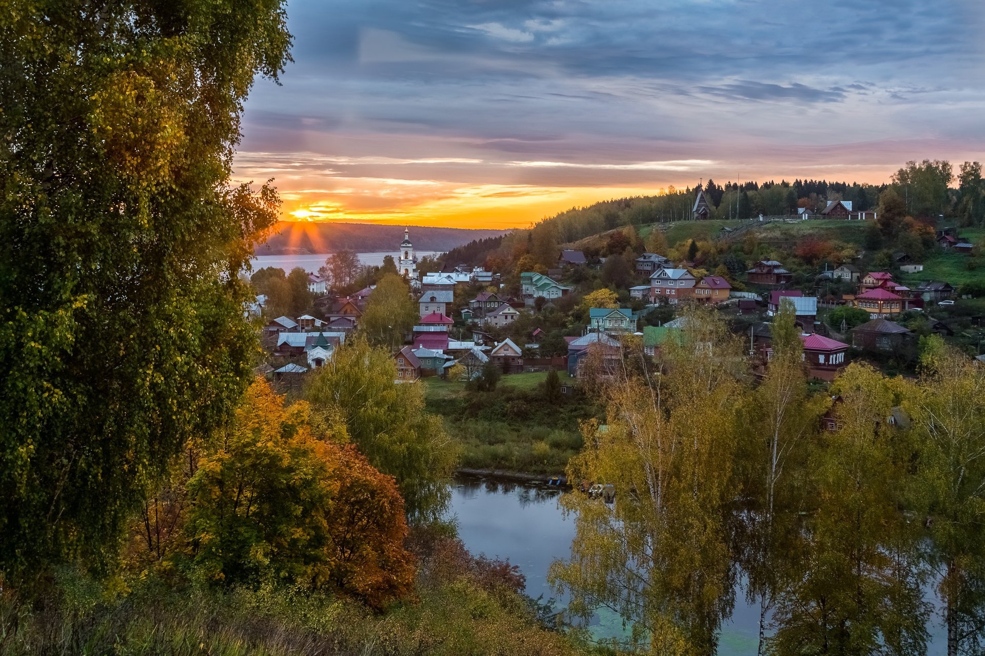 Golden Ples - Ples, The photo, Town, Ivanovo, Autumn, beauty, Longpost