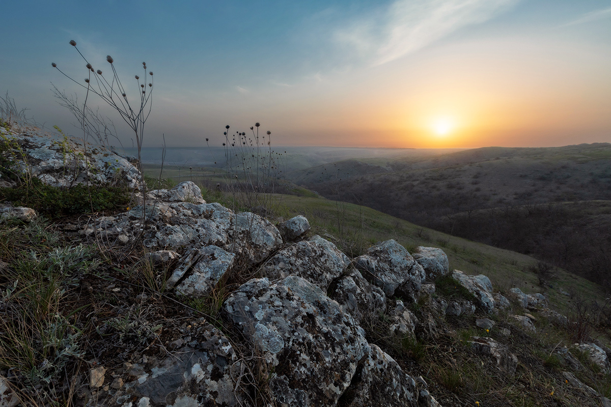 Sunrise over Lipovaya Balka - My, Steppe, Rostov region, Sunrise, dawn, Landscape