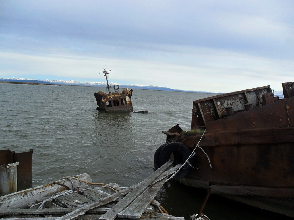 Remains of the Soviet era. Pakhachka – a spawning river - Kamchatka, Negative, River, Vessel, Ecology, Longpost