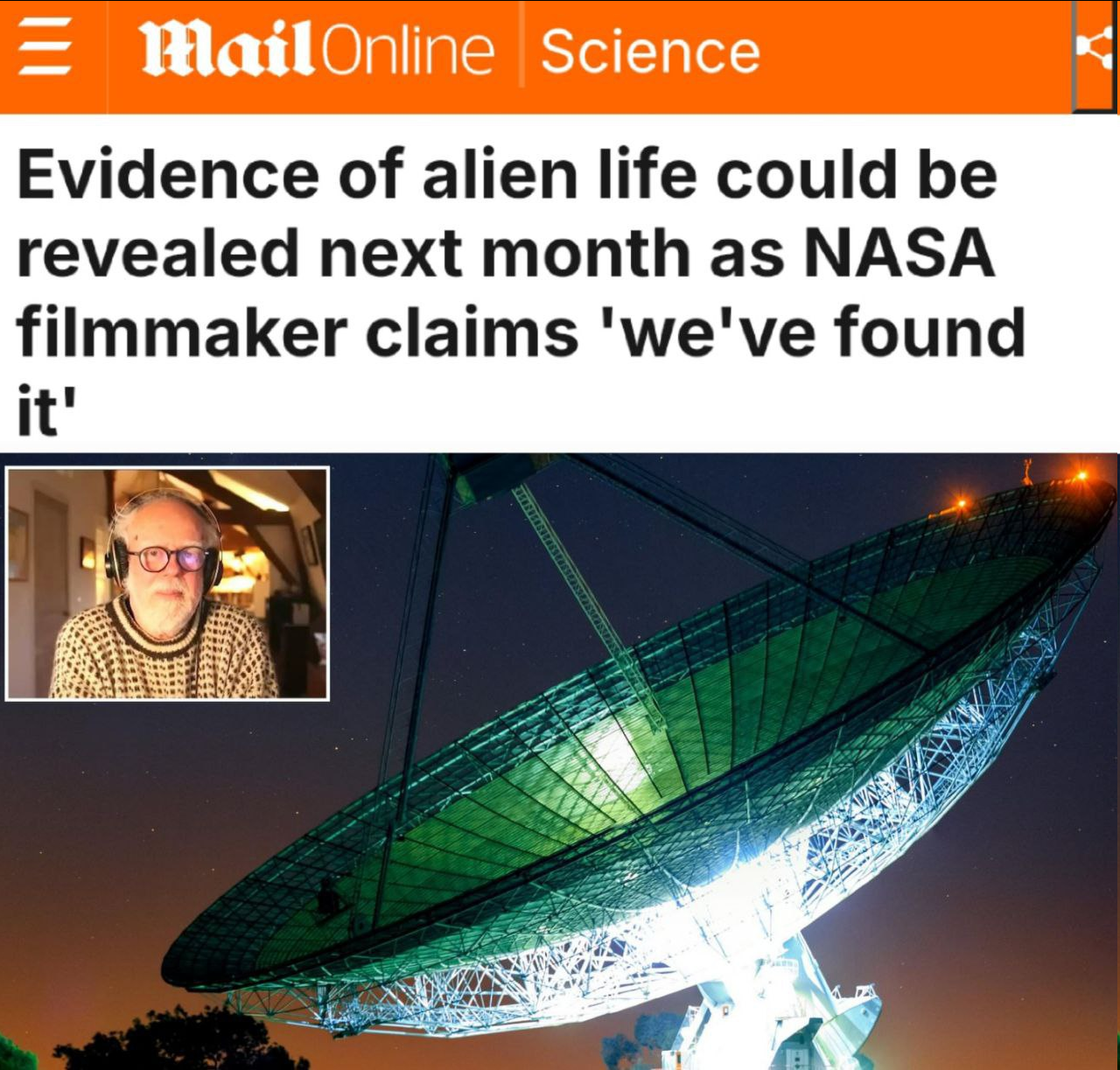 Telescopes on Earth have found evidence of intelligent alien life, which will be published in less than a month - Politics, news, Elon Musk, UFO, NASA, Aliens, Screenshot