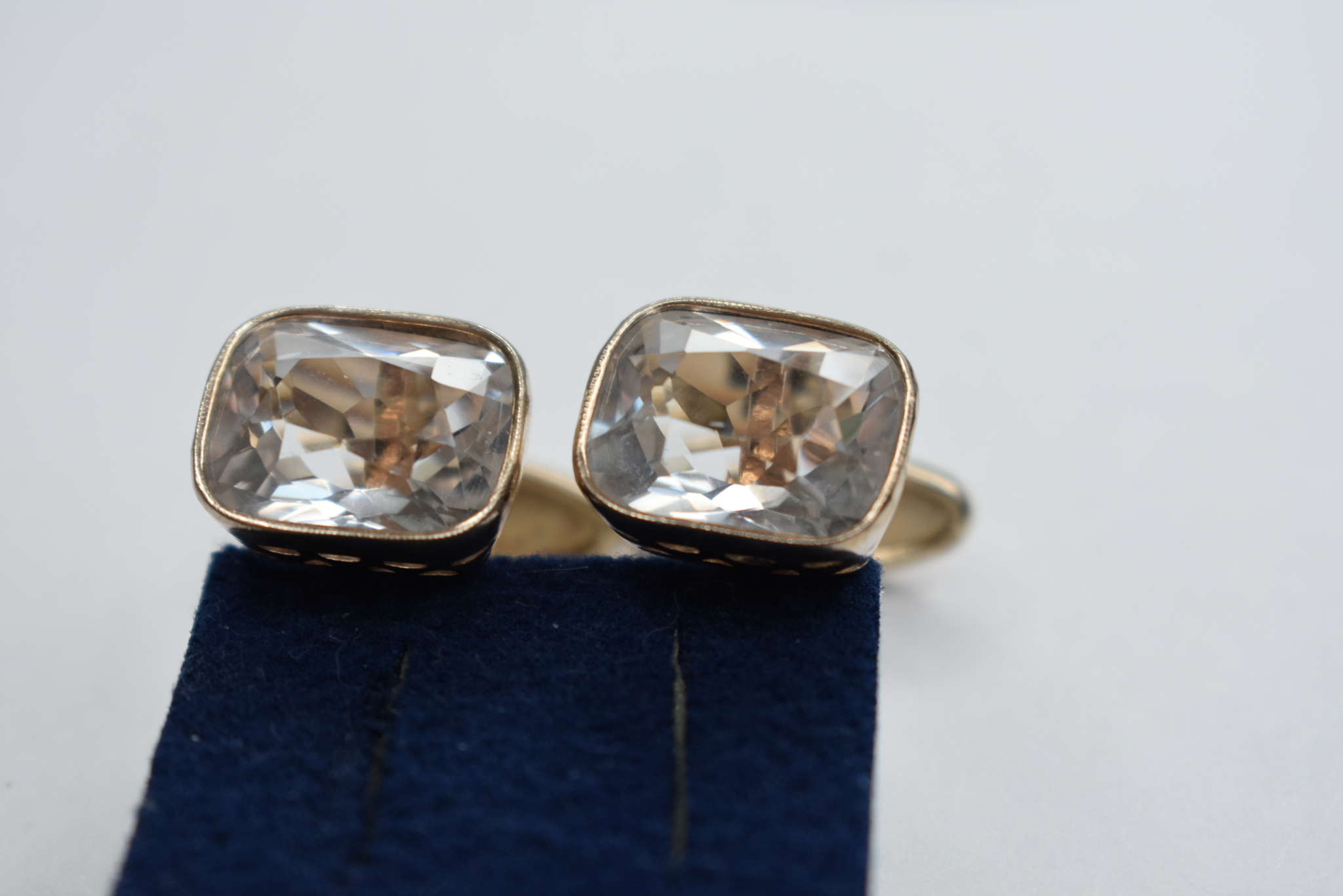 Cufflinks USSR rock crystal - My, Cufflinks, Crystal, Longpost