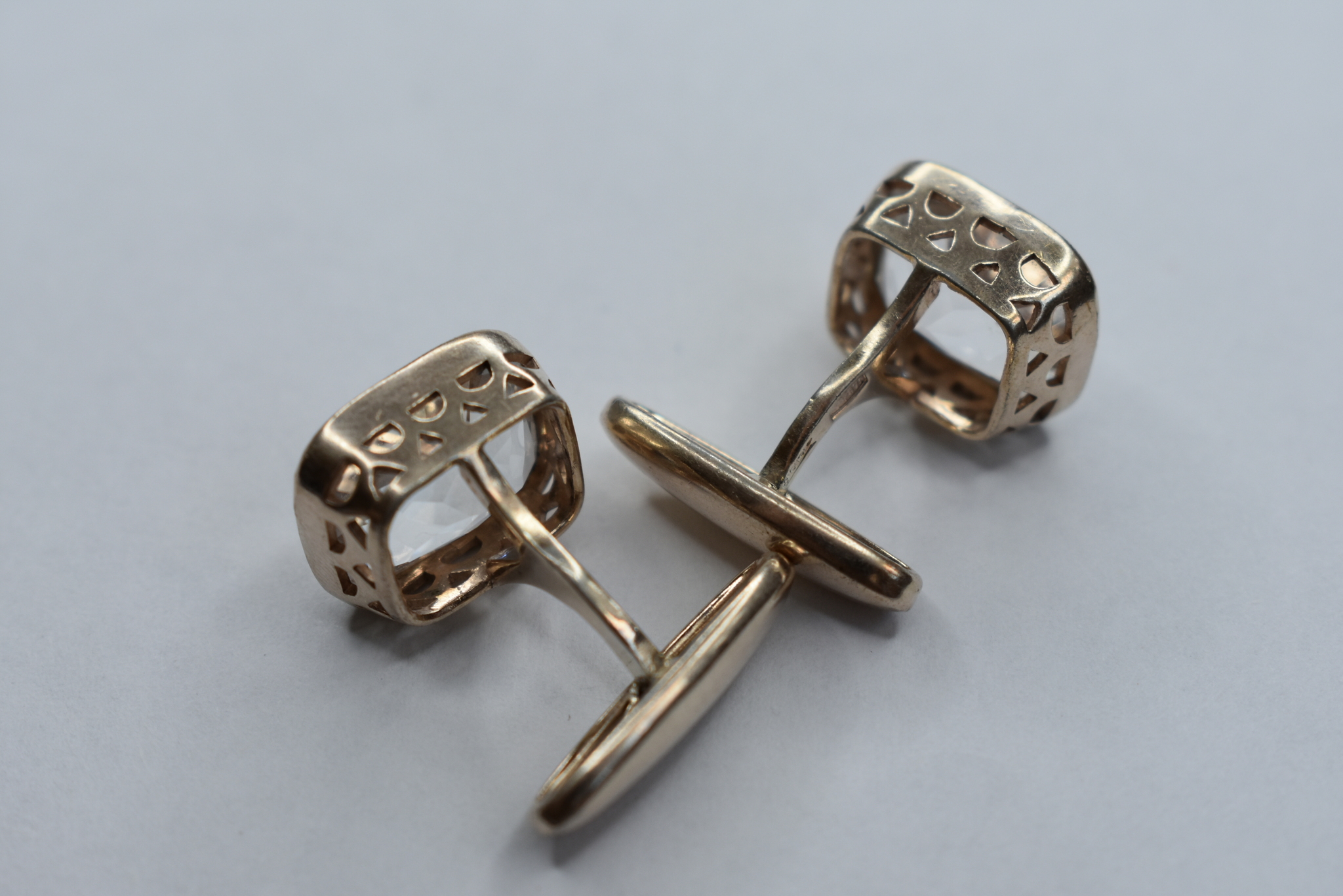 Cufflinks USSR rock crystal - My, Cufflinks, Crystal, Longpost