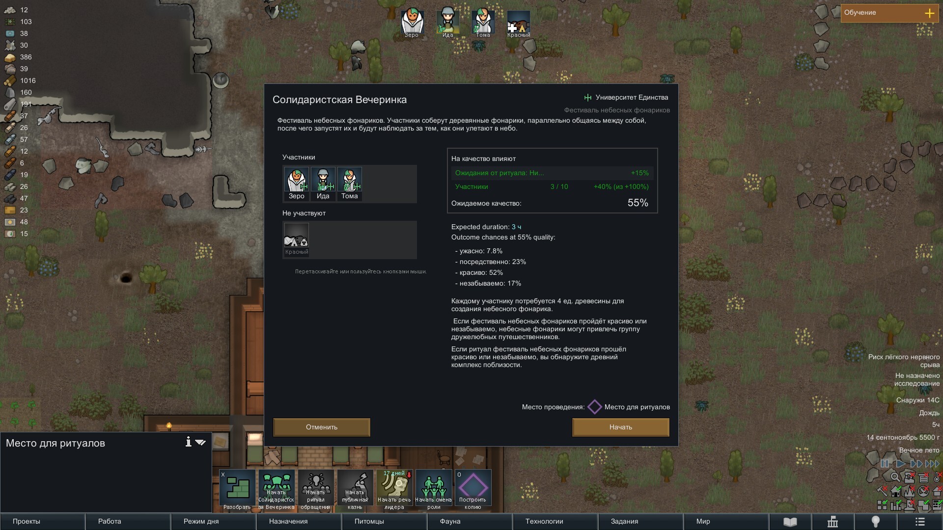 RimWorld. Order of the Phoenix. Part 5. Party and First Loss - My, Longpost, Rimworld, Computer games, Text, Images