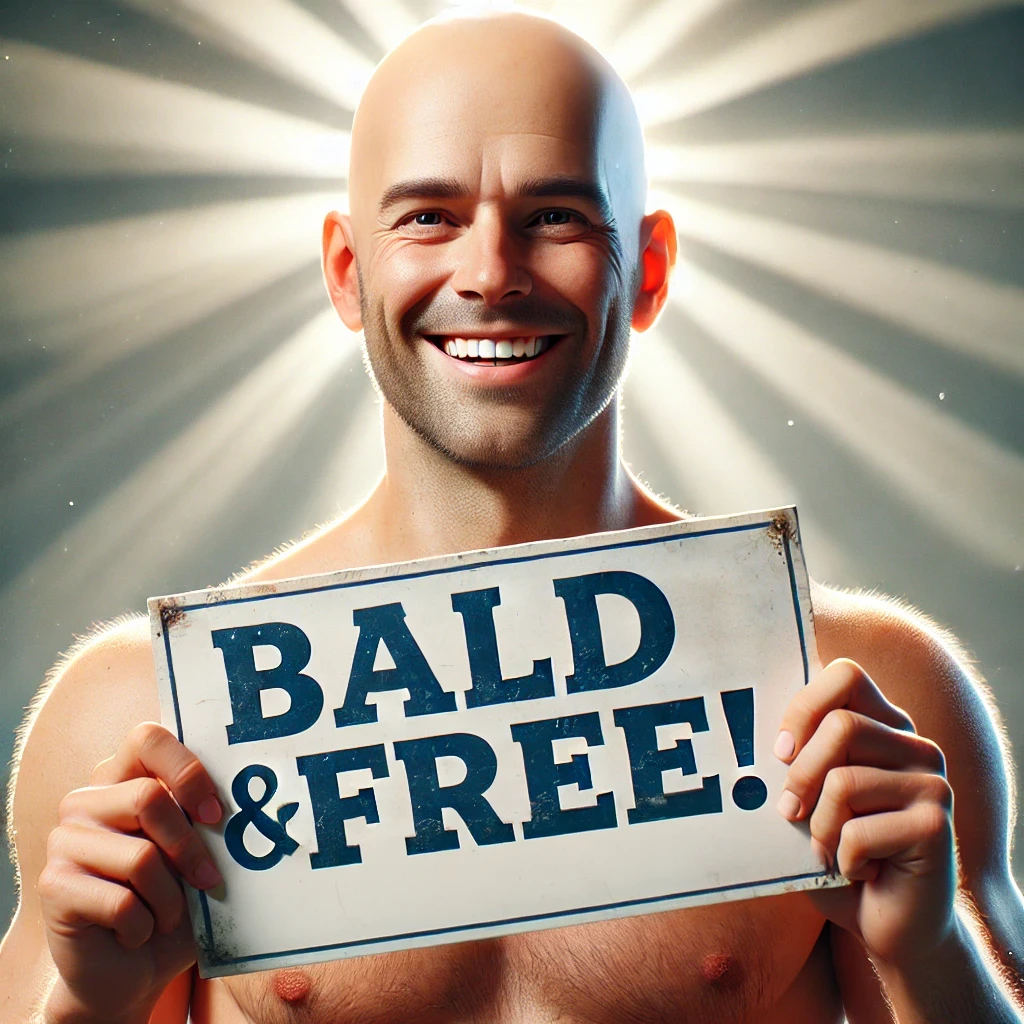 Bald and Free Day! - My, Humor, Neural network art, Telegram (link), Bald, Longpost