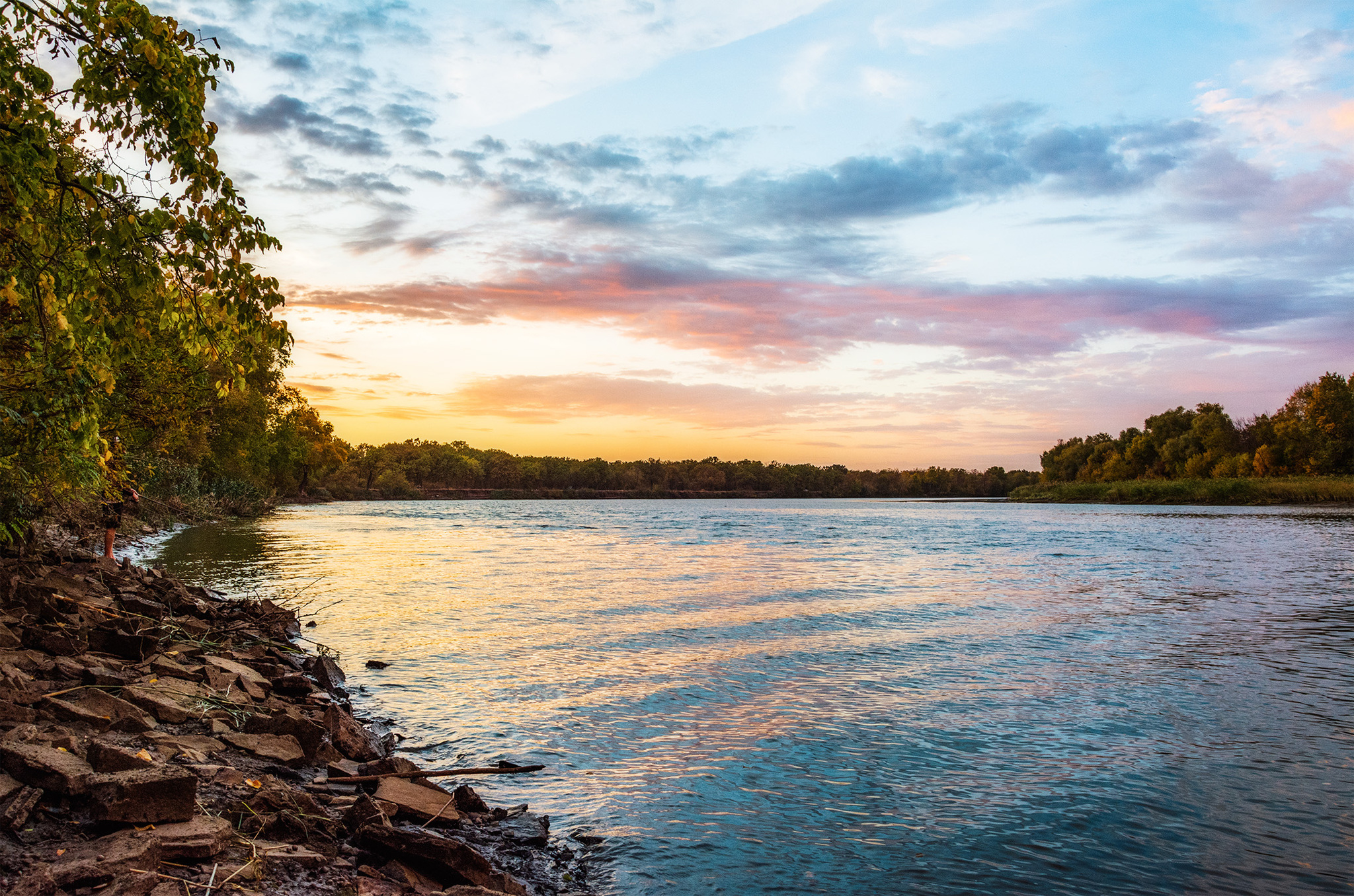 Leaving water - My, The photo, Nikon, Nature, Landscape, Sunset, Seversky Donets, River, Beautiful view