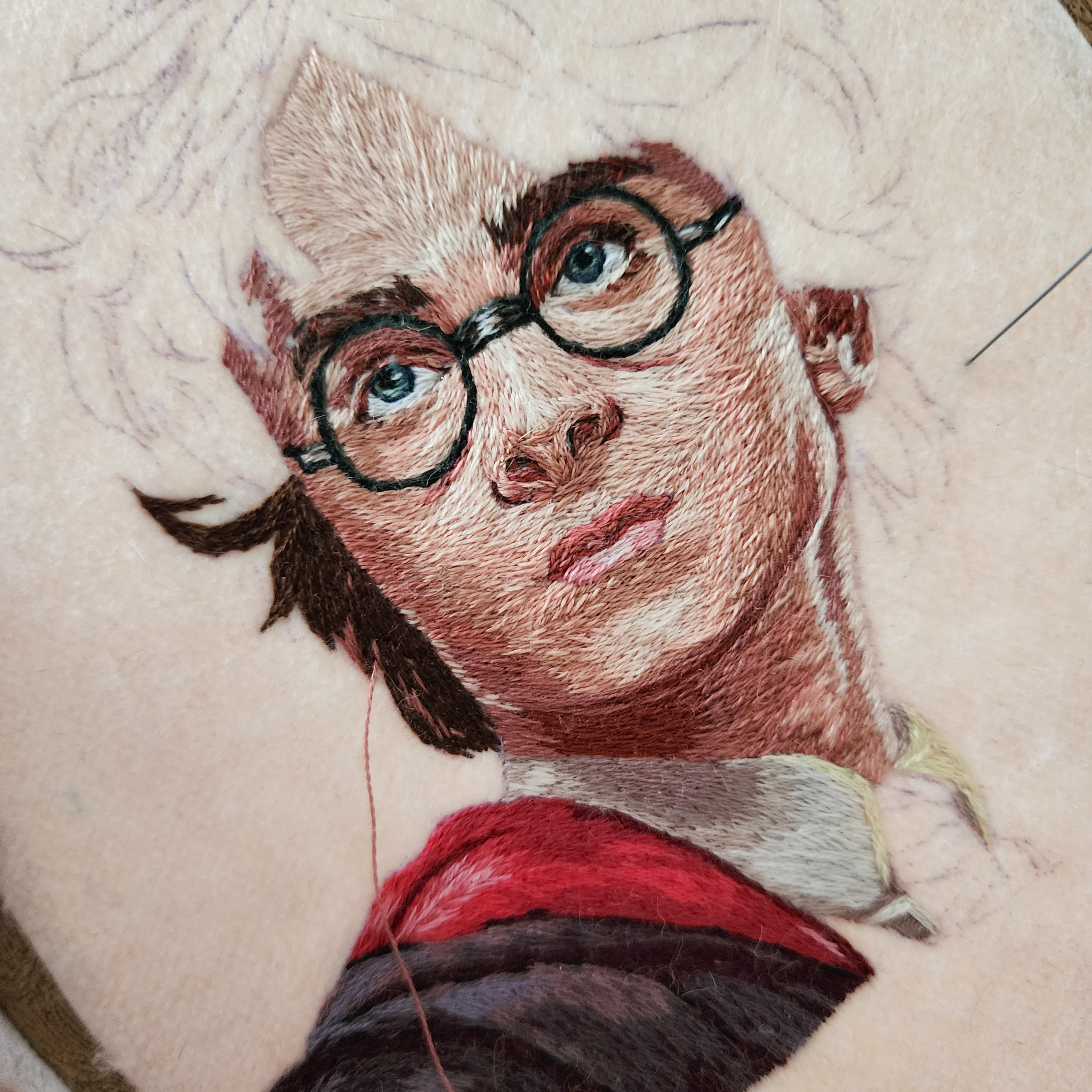 Hand embroidery | Harry Potter - My, Embroidery, Handmade, Satin stitch embroidery, Harry Potter, Harry Potter and the Goblet of Fire, Hogwarts, Magic outside of Hogwarts, Needlework, Creation, Creative people, Folk art