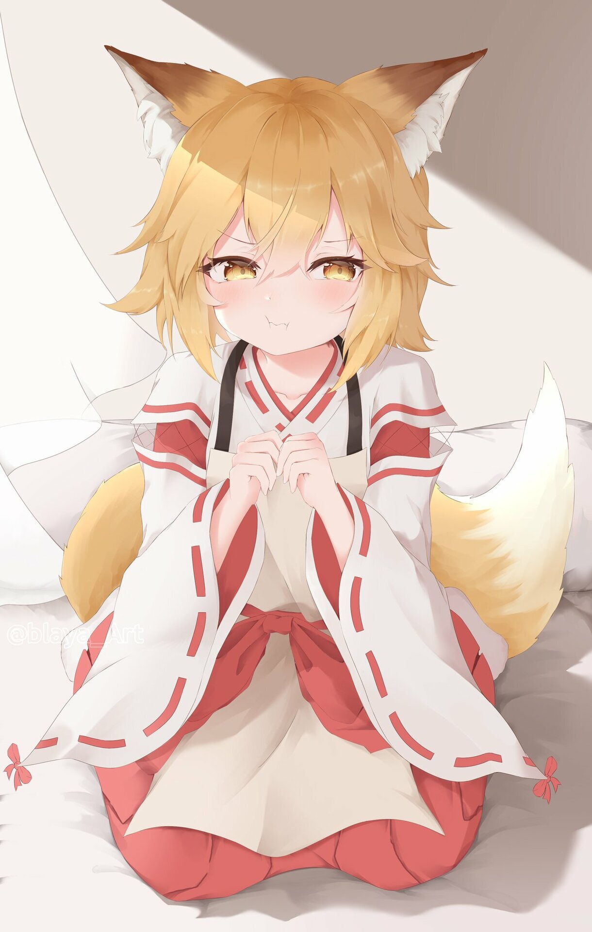 Hides his tail from you - Anime, Anime art, Sewayaki Kitsune No Senko-san, Senko-San, Tail, Furry