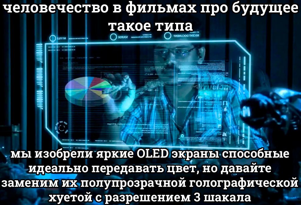 Чтобы не только тебе была видна картинка - Картинка с текстом, Юмор, Будущее, Голограмма, Экран, Telegram (ссылка), Мат