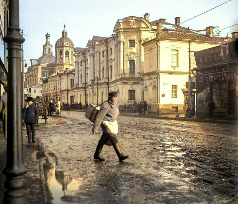 Цветные снимки дореволюционной Москвы. Жизнь и виды города в начале ХХ века. Часть IV - Моё, Историческое фото, Старое фото, Фотография, Москва, Российская империя, 19 век, 20 век, Город, Краеведение, Колоризация, История города, Длиннопост