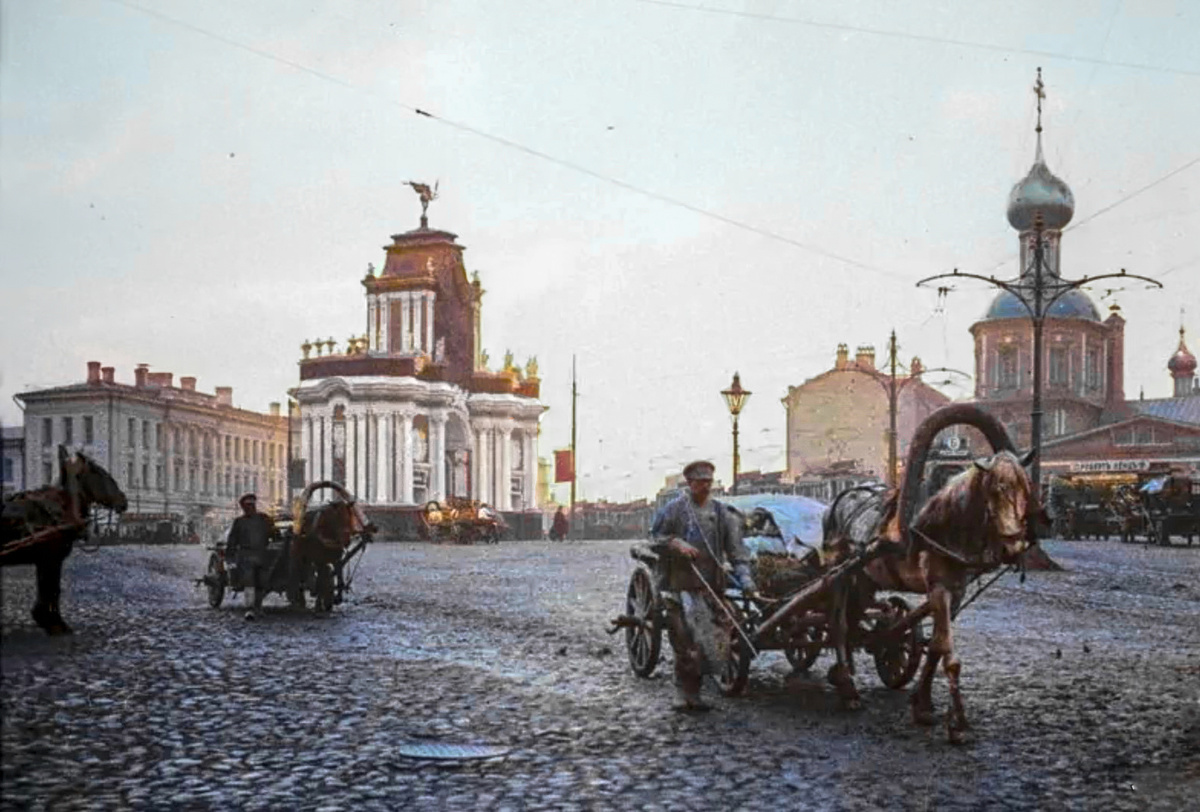 Цветные снимки дореволюционной Москвы. Жизнь и виды города в начале ХХ века. Часть IV - Моё, Историческое фото, Старое фото, Фотография, Москва, Российская империя, 19 век, 20 век, Город, Краеведение, Колоризация, История города, Длиннопост