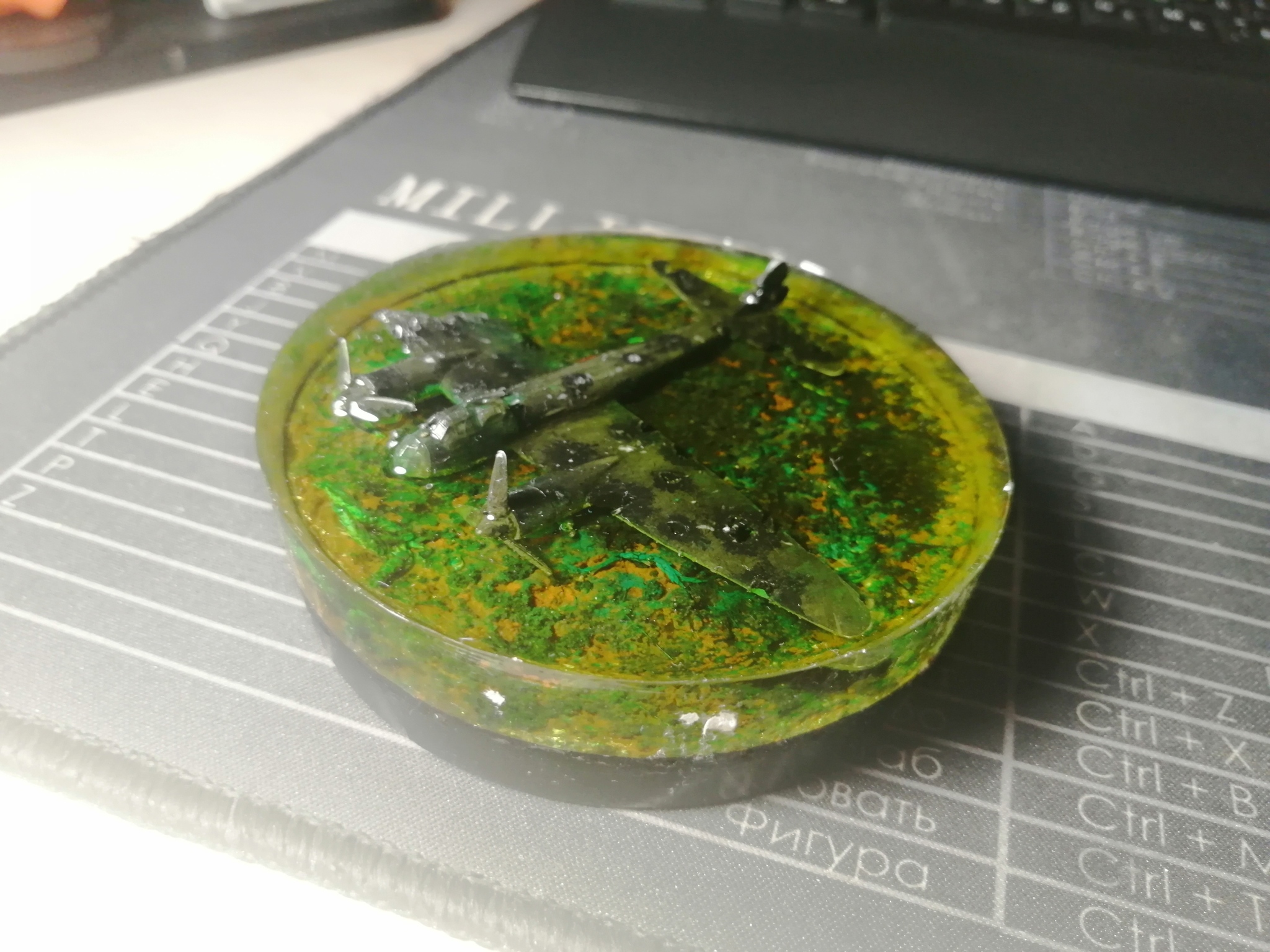 Diorama Crashed Ju-88 A-4 in the swamp - My, Needlework, With your own hands, Crafts, Workshop, Diorama, Prefabricated model, Master, Longpost, Needlework without process